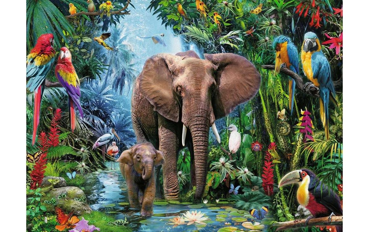 Ravensburger Puzzle »Dschungelelefanten«, (150 tlg.)