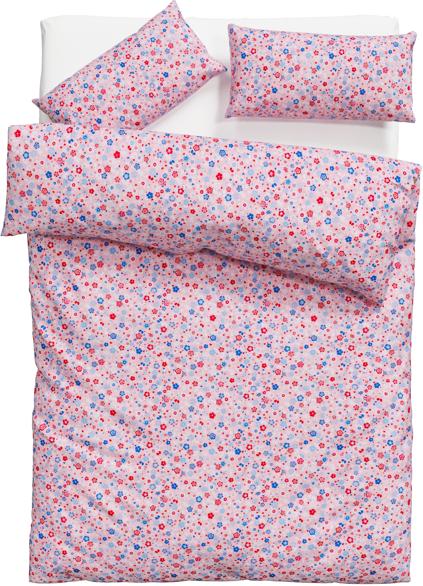 my home Bettwäsche »Mariby« 2 Stk. tlg. mit feinem Blümchen Design, skandinavisch, romantische Bettwäsche