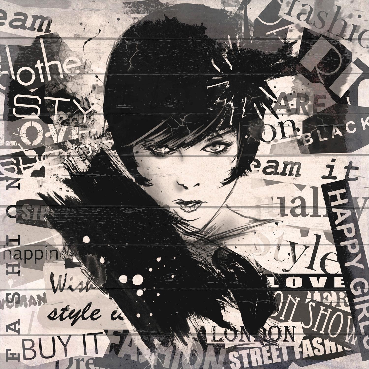 Image of Home affaire Holzbild »Fashion Gesicht«, 40/40 cm bei Ackermann Versand Schweiz