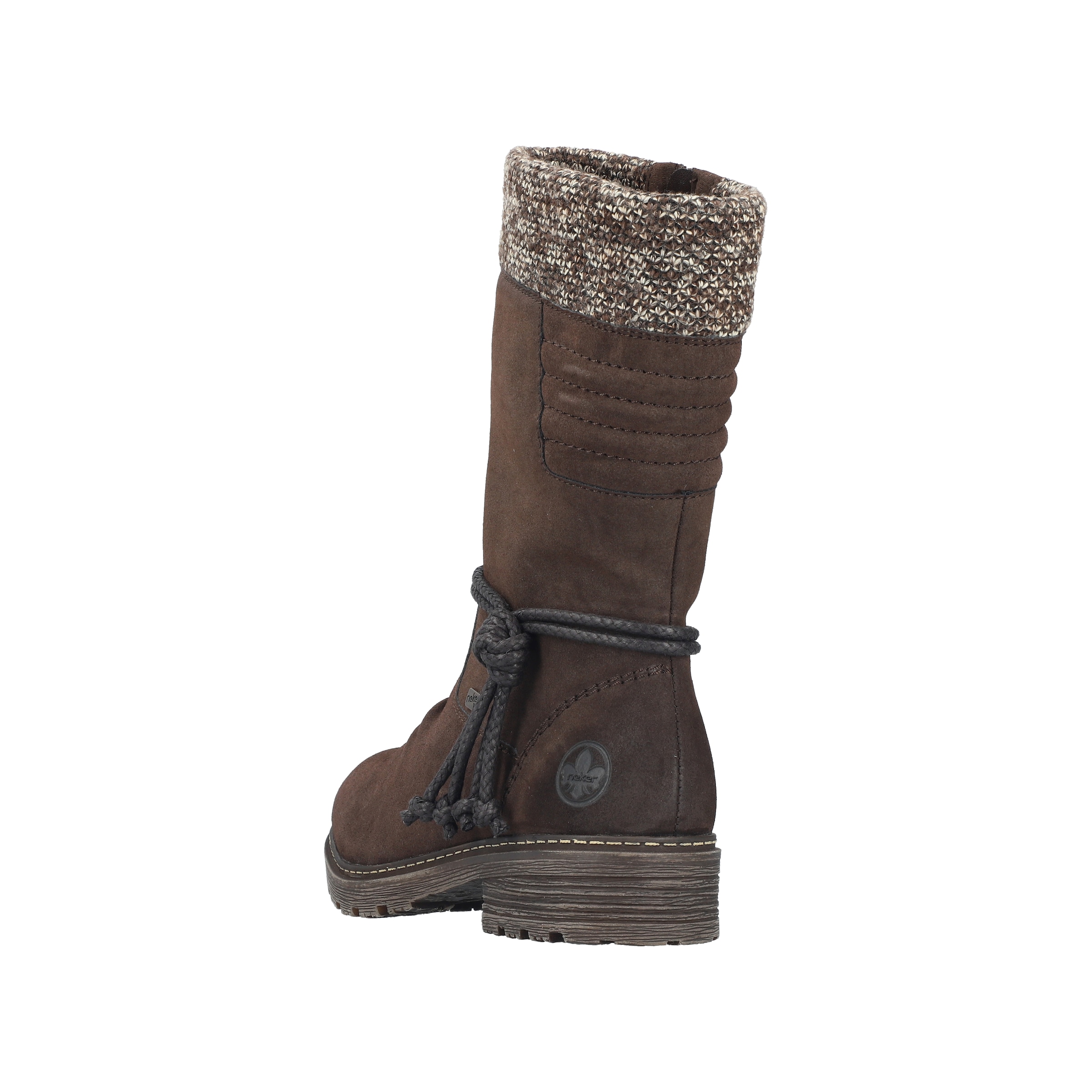 Rieker Winterstiefel  Winterboots, Blockabsatz, TEX-Membran, mit gestricktem Schaftrand