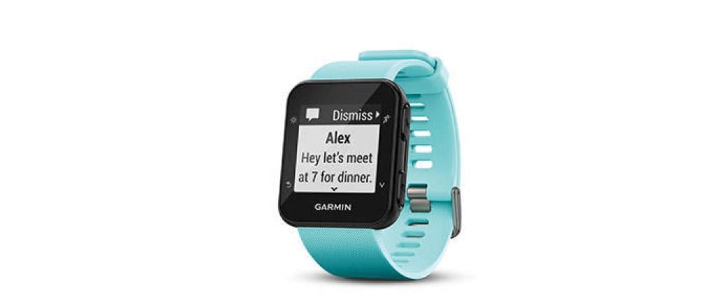 Garmin Fitnessuhr »GPS-Sportuhr Forerunner 35 Frostblue Türkis Schwarz«,)