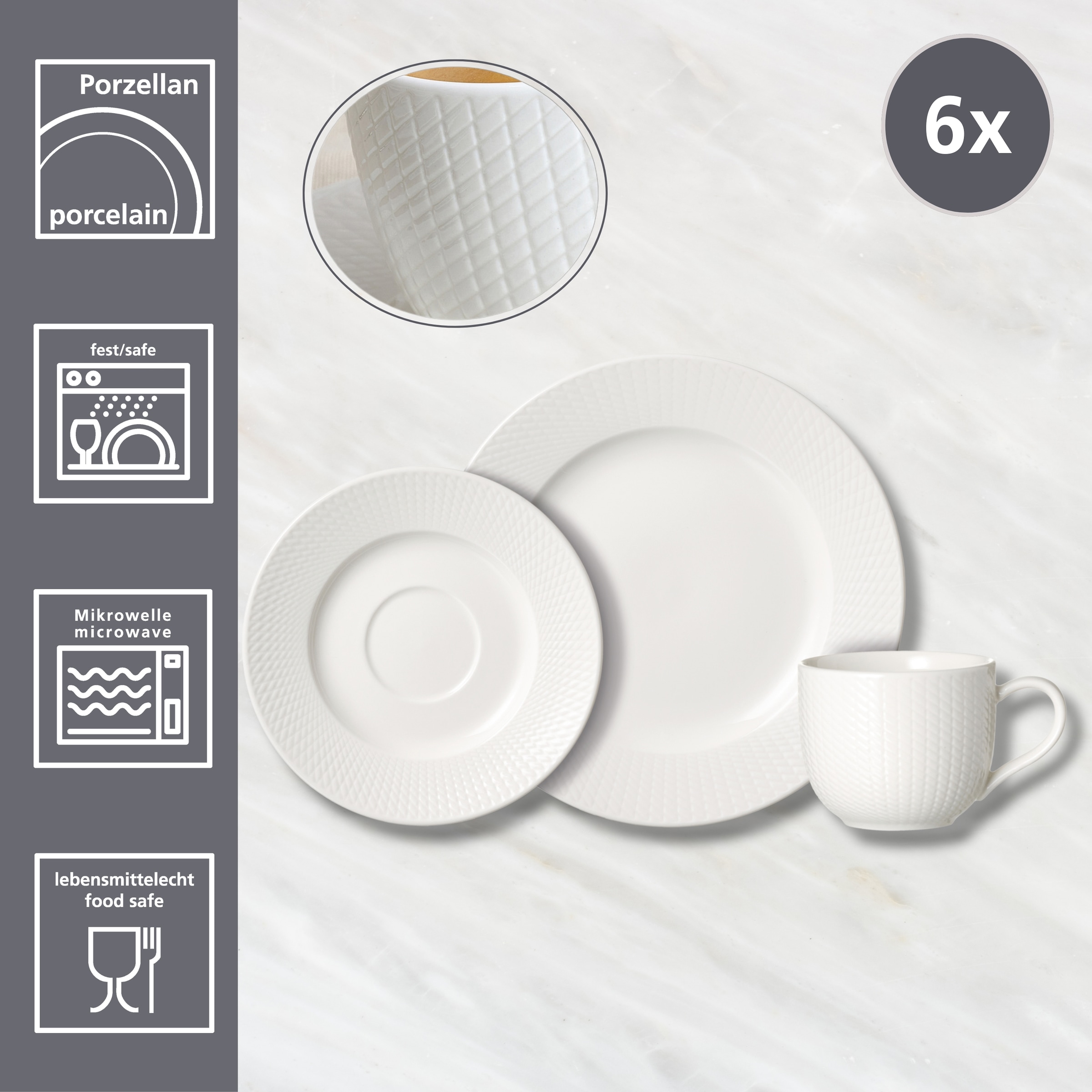 Ritzenhoff & Breker Service à café »Saphir« aus Porzellan für 6 Personen