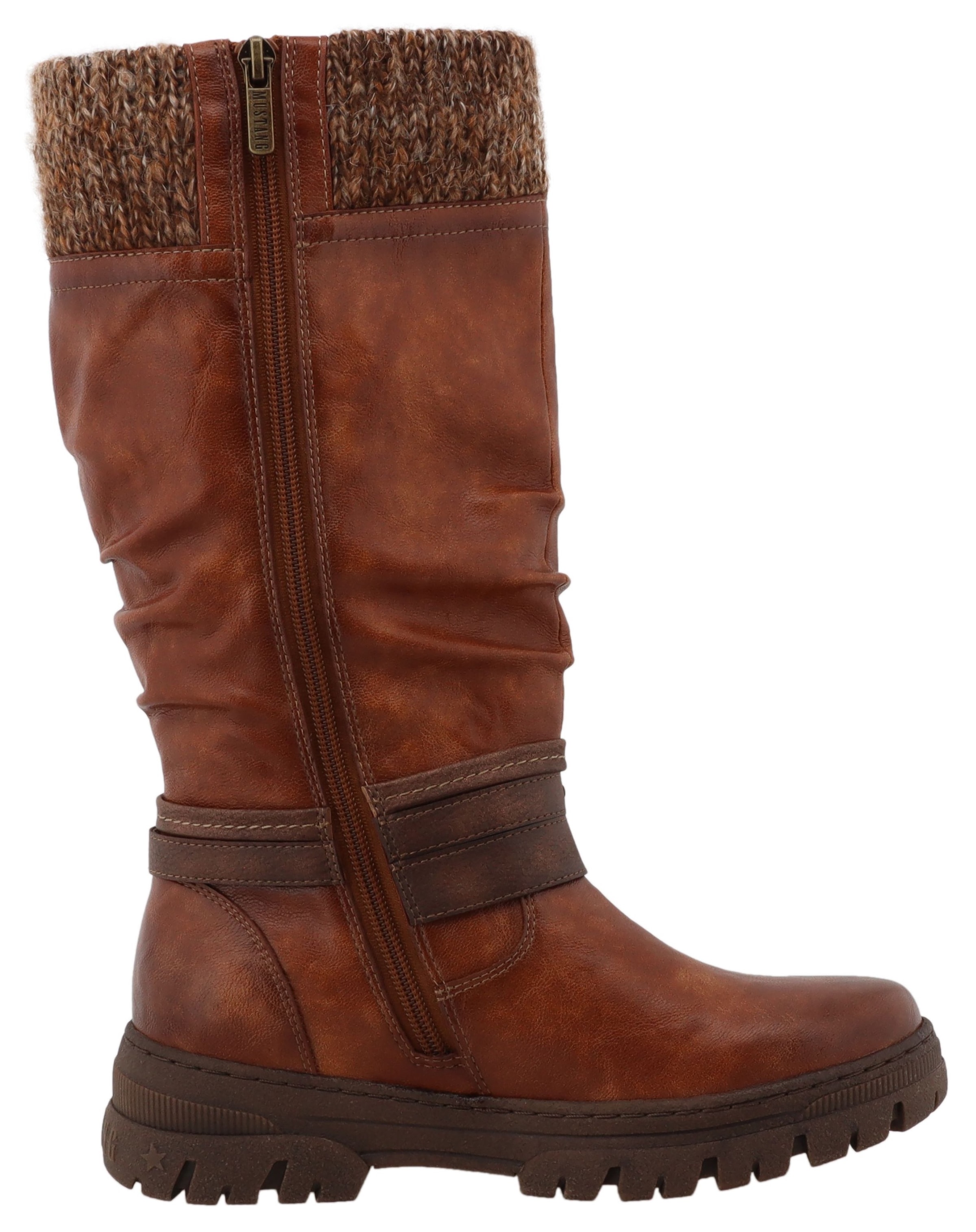 Mustang Shoes Bottes d'hiver »Tabitha«  bottes avec lanières décoratives et talon bloc