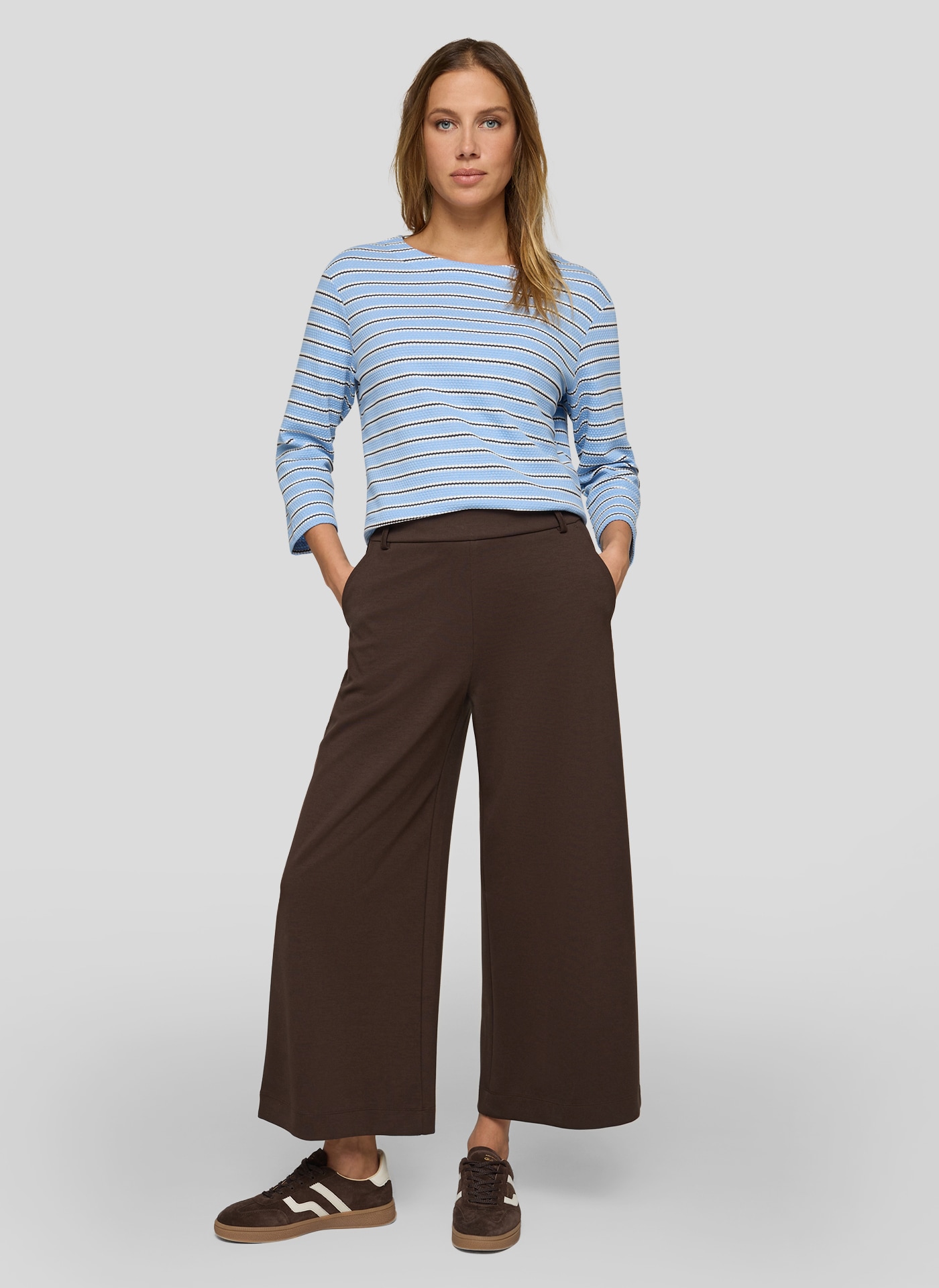 Rabe 3/4-Arm-Shirt Strick-Look und gestreift