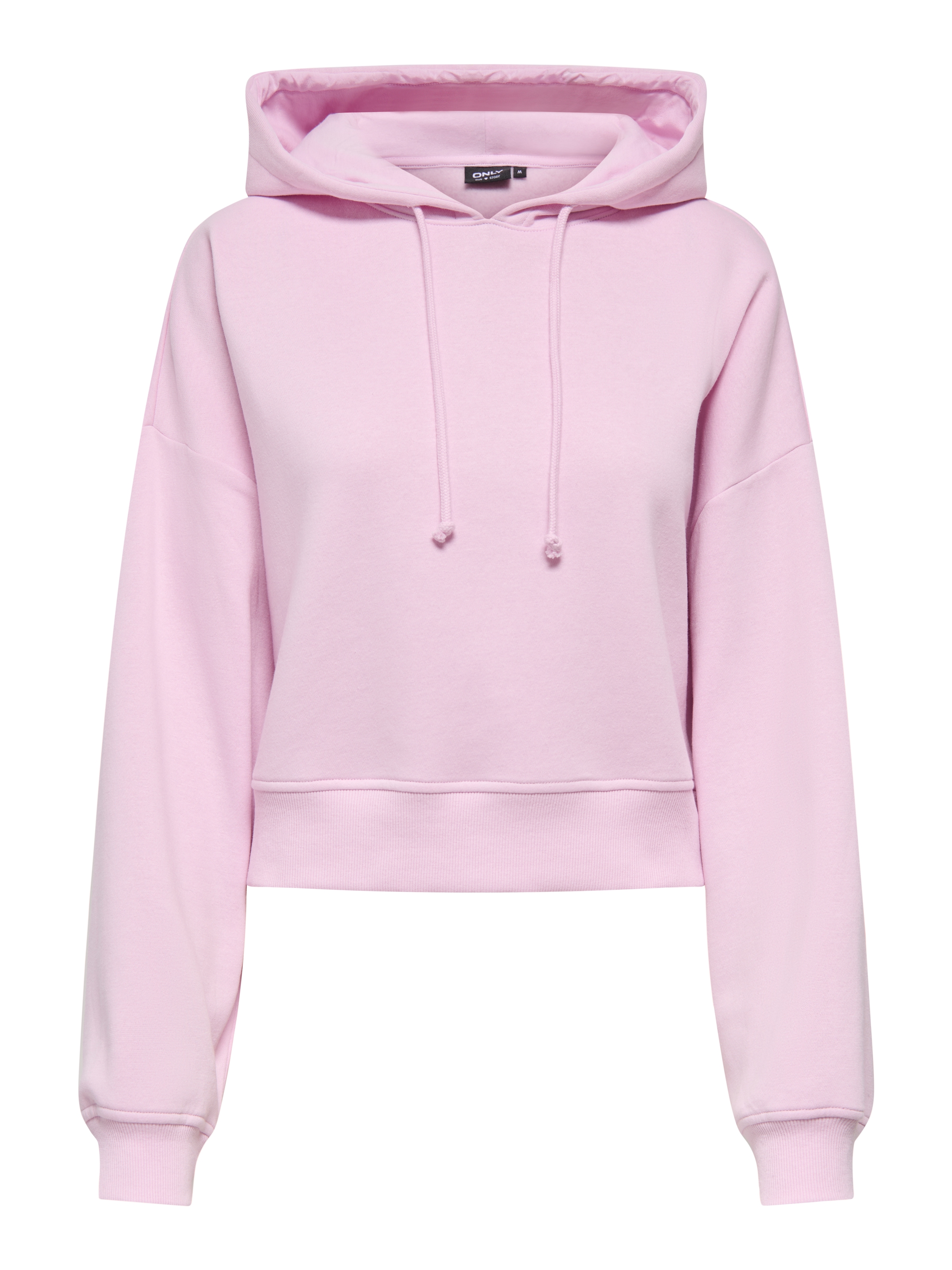 ONLY Sweat à capuche »ONLSWEAT LIFE L/S HOODIE CROPPED SWT«, mélange coton, coupe ample, coupe courte
