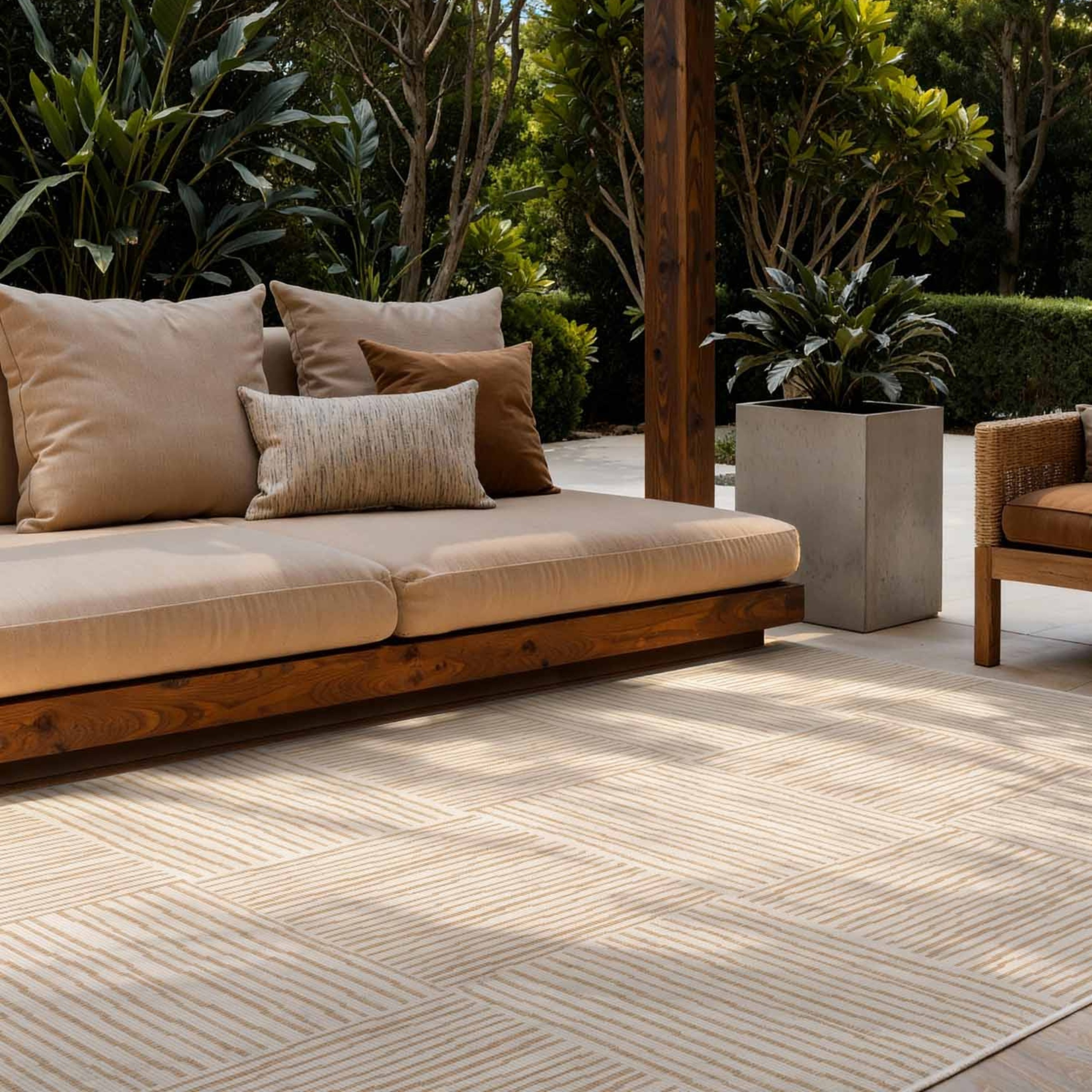 Image of Ted Baker Teppich "Nightingale, Wendeteppich" rechteckig 8 mm Höhe Designteppich, Wetterfest, modern, Pflegeleicht, Wohnzimmer, Terrasse