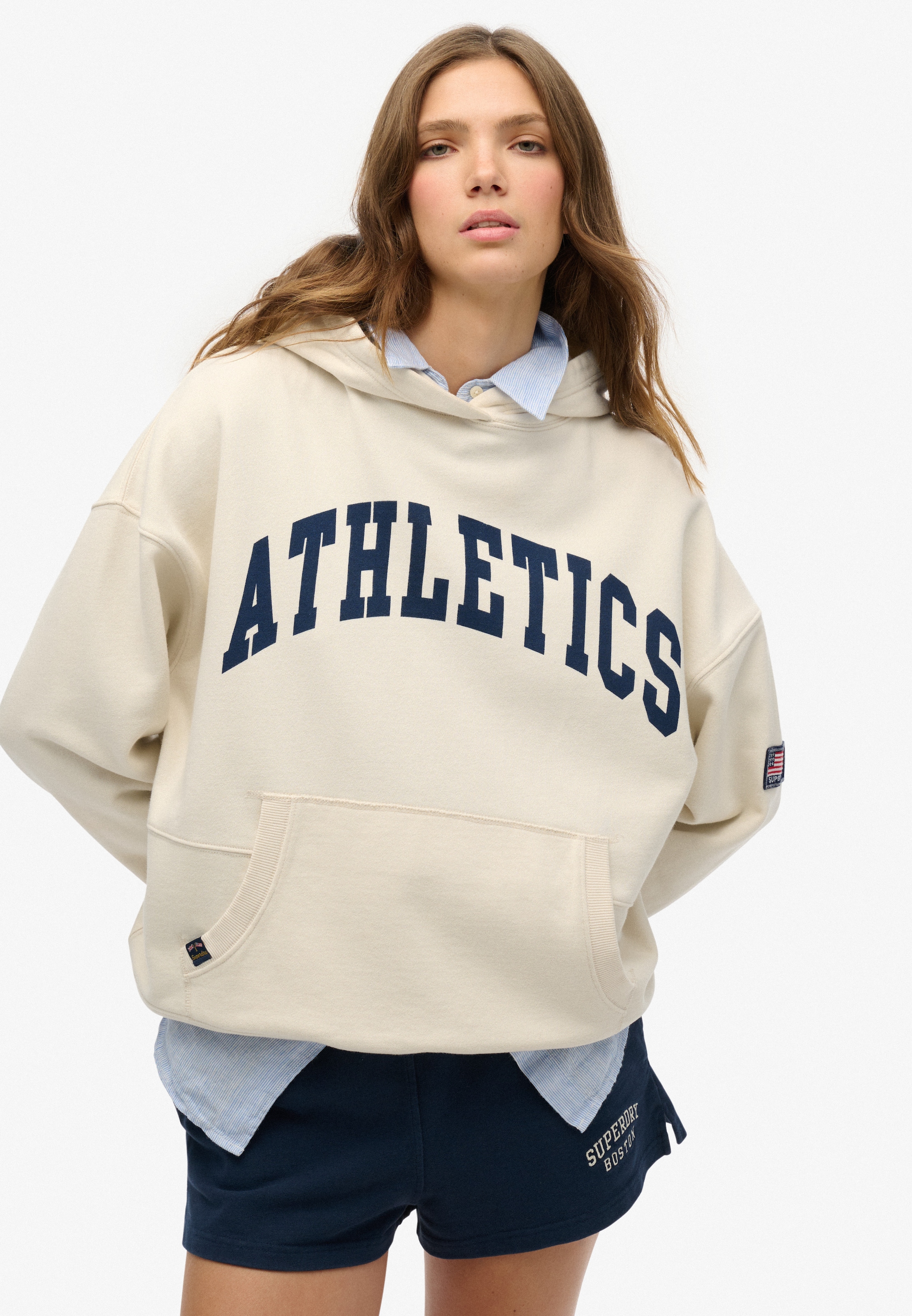 Image of Superdry Kapuzensweatshirt "ATH ESS RELAXED HOOD"