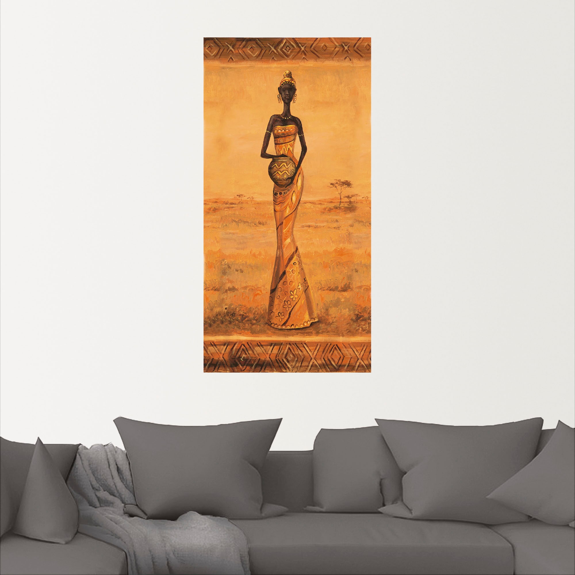 Artland Wandbild »Afrikanische Eleganz III«, Frau, (1 St.), als Alubild, Outdoorbild, Leinwandbild, Wandaufkleber, versch. Grössen
