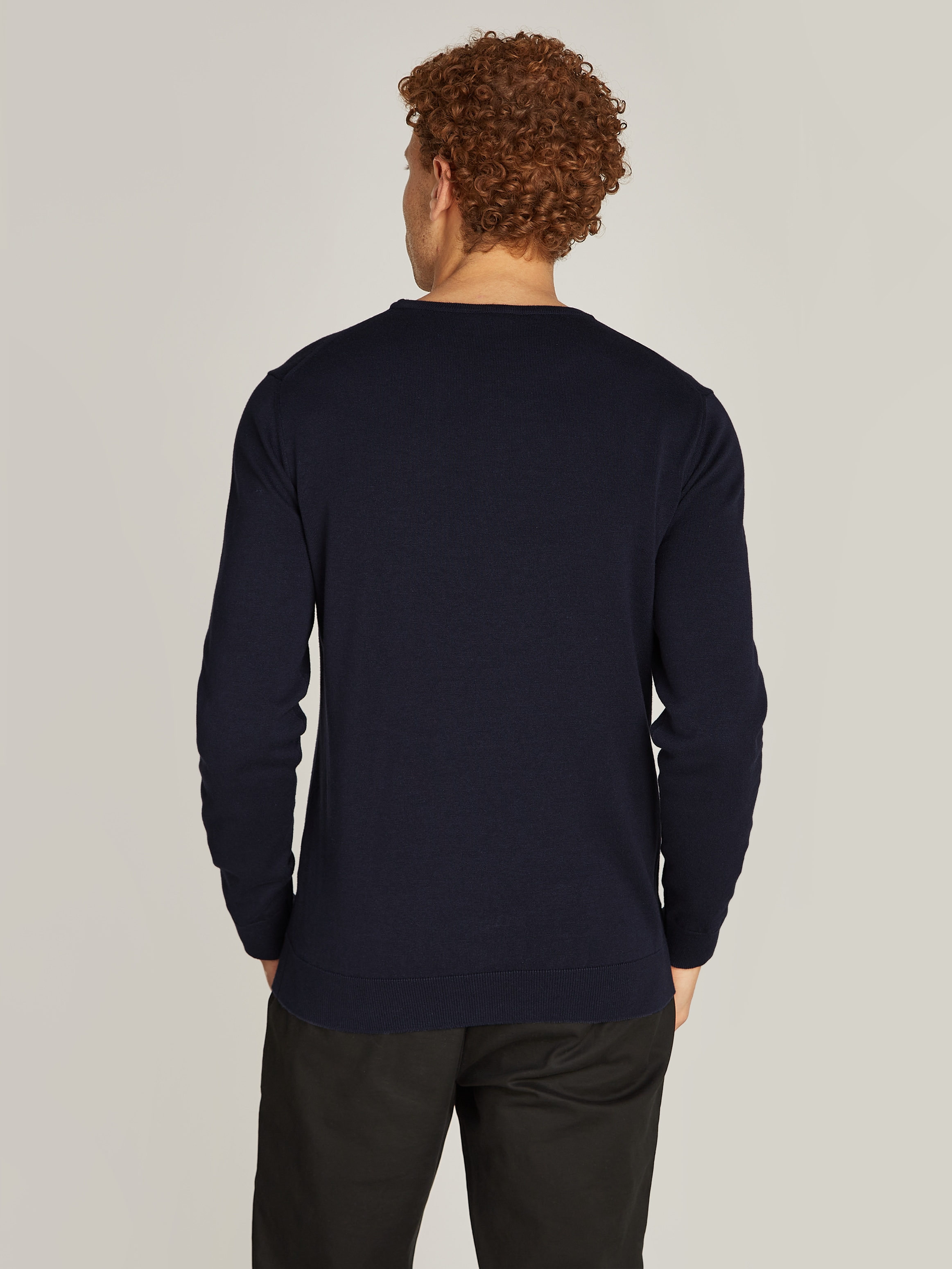 Calvin Klein Rundhalspullover »COTTON SILK BLEND CN SWEATER«, mit Logoprägung