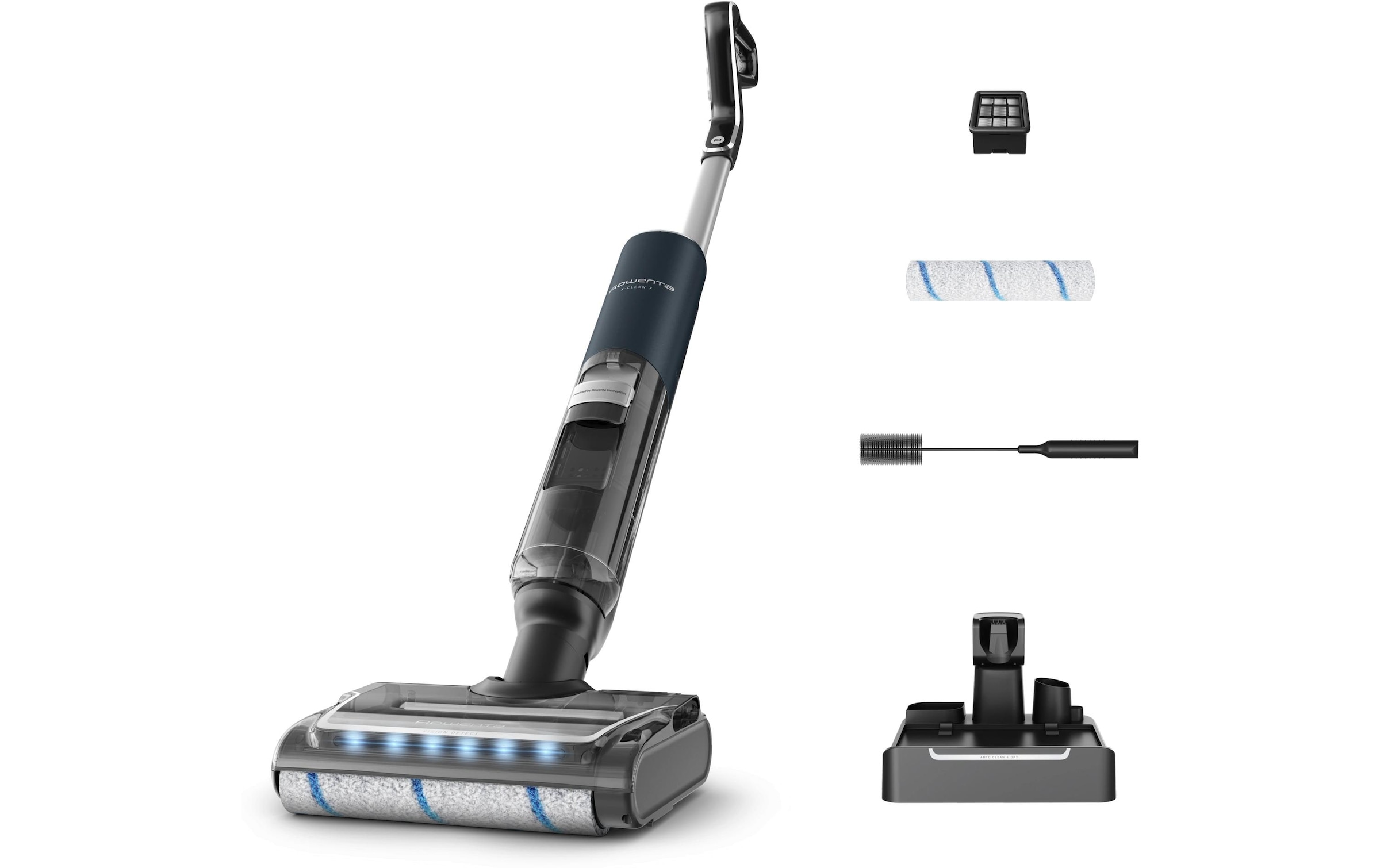 Rowenta Aspirateur eau et poussière »X-Clean 7, Saugen und Wischen, LED-Display, 180° abflachbares Design« selbstreinigend, selbstfahrendes Walzensystem, für Hartböden, GZ5735