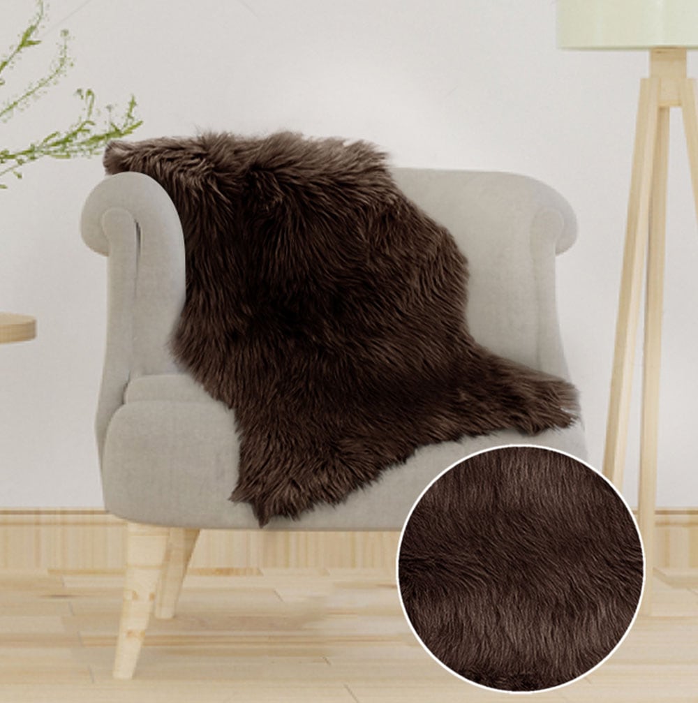 GOODproduct Tapis à poils longs »Valeria, Fellteppich, kuschelig, flauschig« En forme de fourrure 60 mm Höhe fausse fourrure, tapis doux, salon, chambre, salle à manger