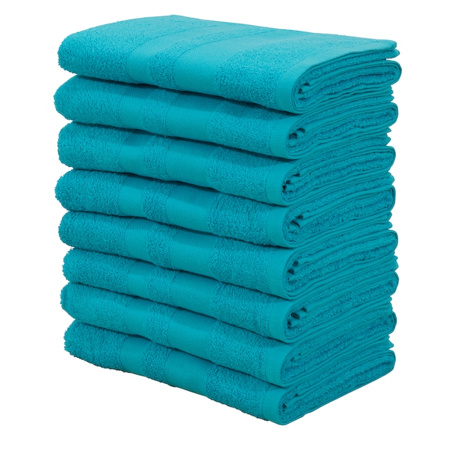 my home Handtuch Set »Vanessa«, Set, 8 tlg., Walkfrottee, Handtücher mit  Bordüre, einfarbiges Handtuch-Set aus 100% Baumwolle versandkostenfrei auf
