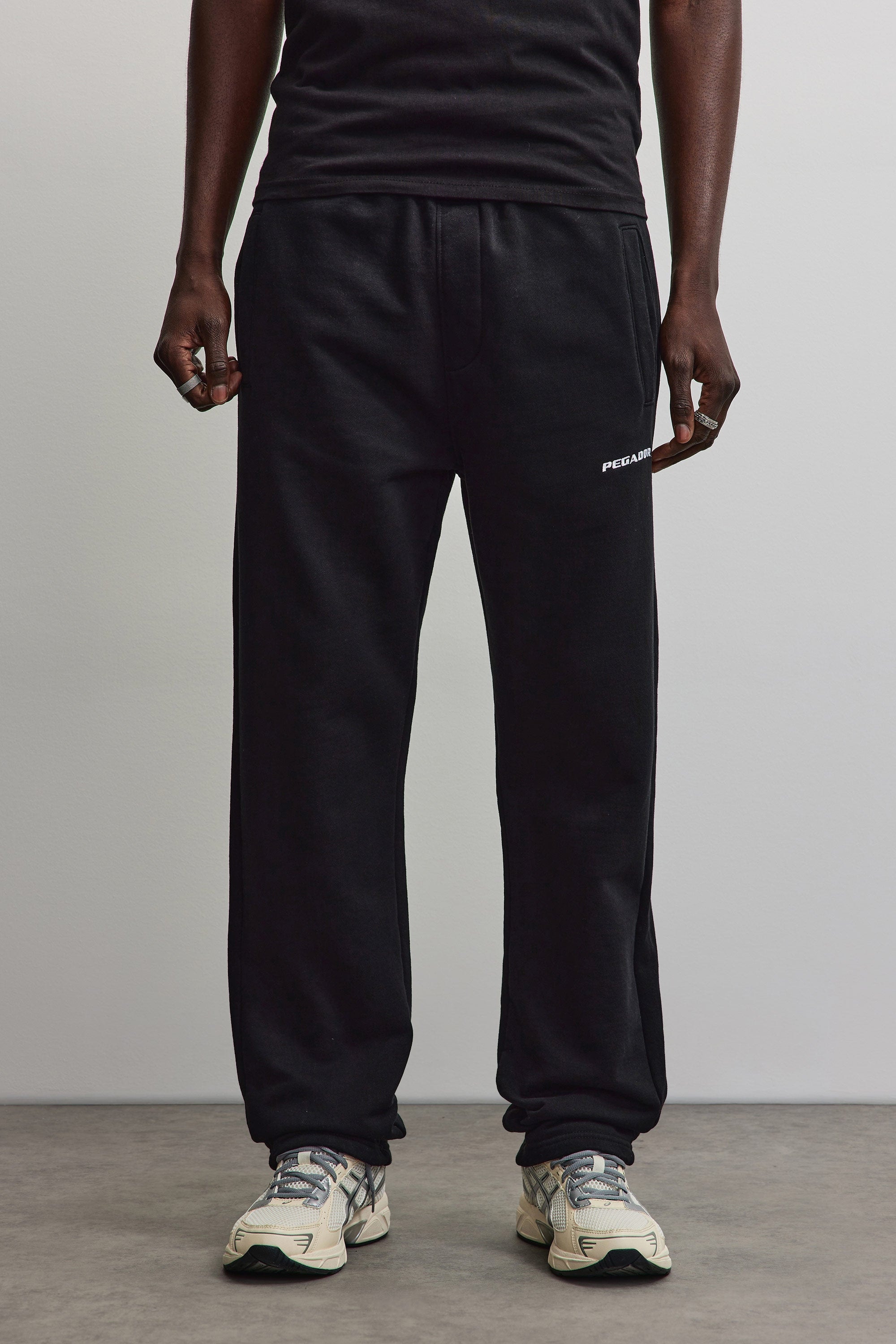 PEGADOR Pantalon sweat »Logo Wide Sweat Pants«  mélange de coton, ample