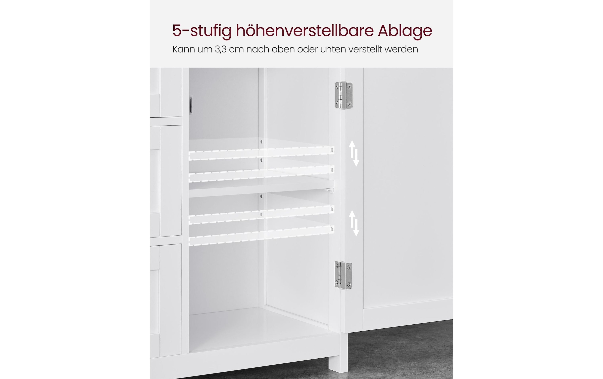 VASAGLE Kommode »Cabinet, MDF, 60 x 80 cm«
