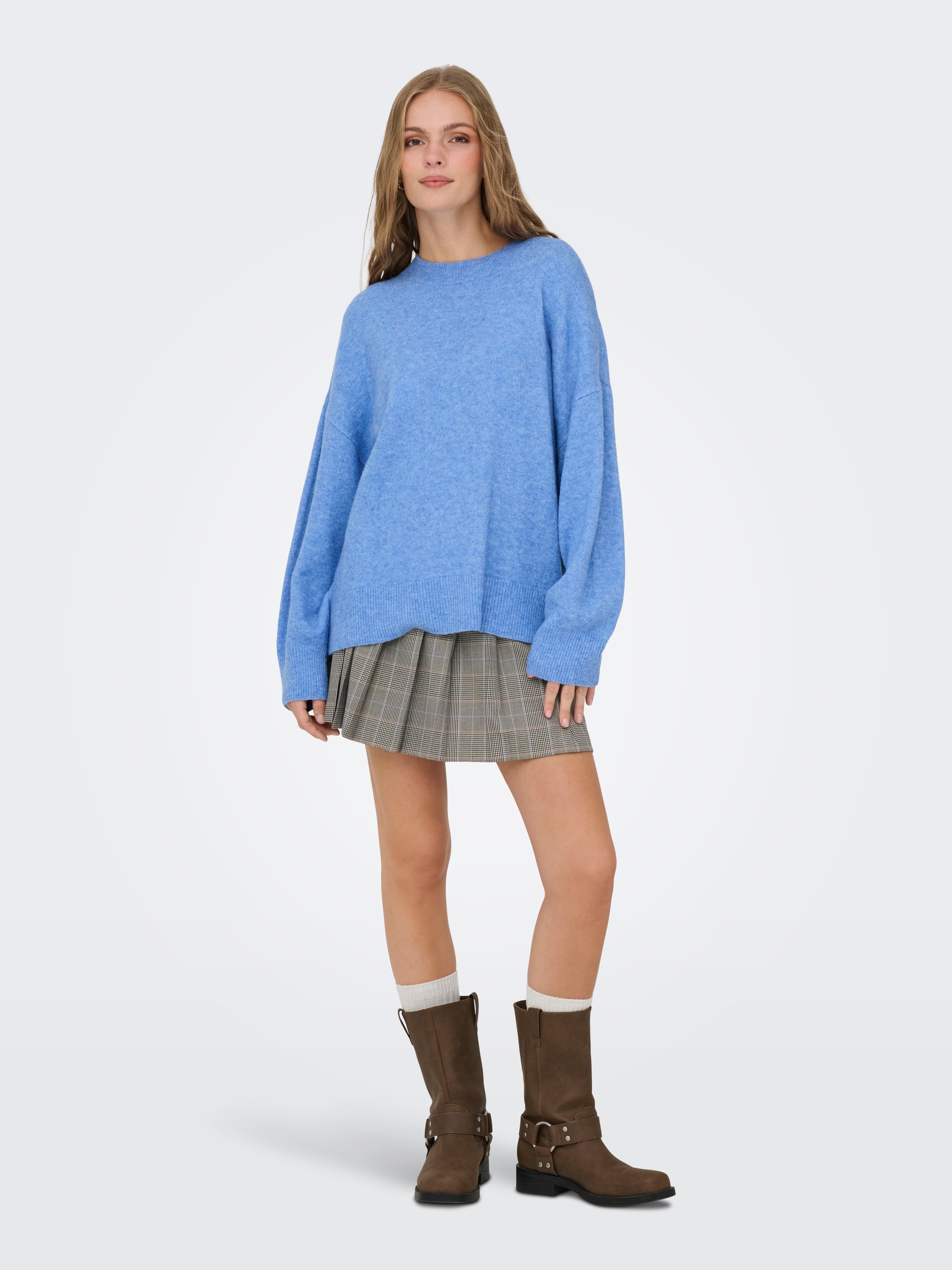 JDY Pull en tricot »JDYSONJA L/S O-NECK PULLOVER KNT NOOS« mélange de matériaux