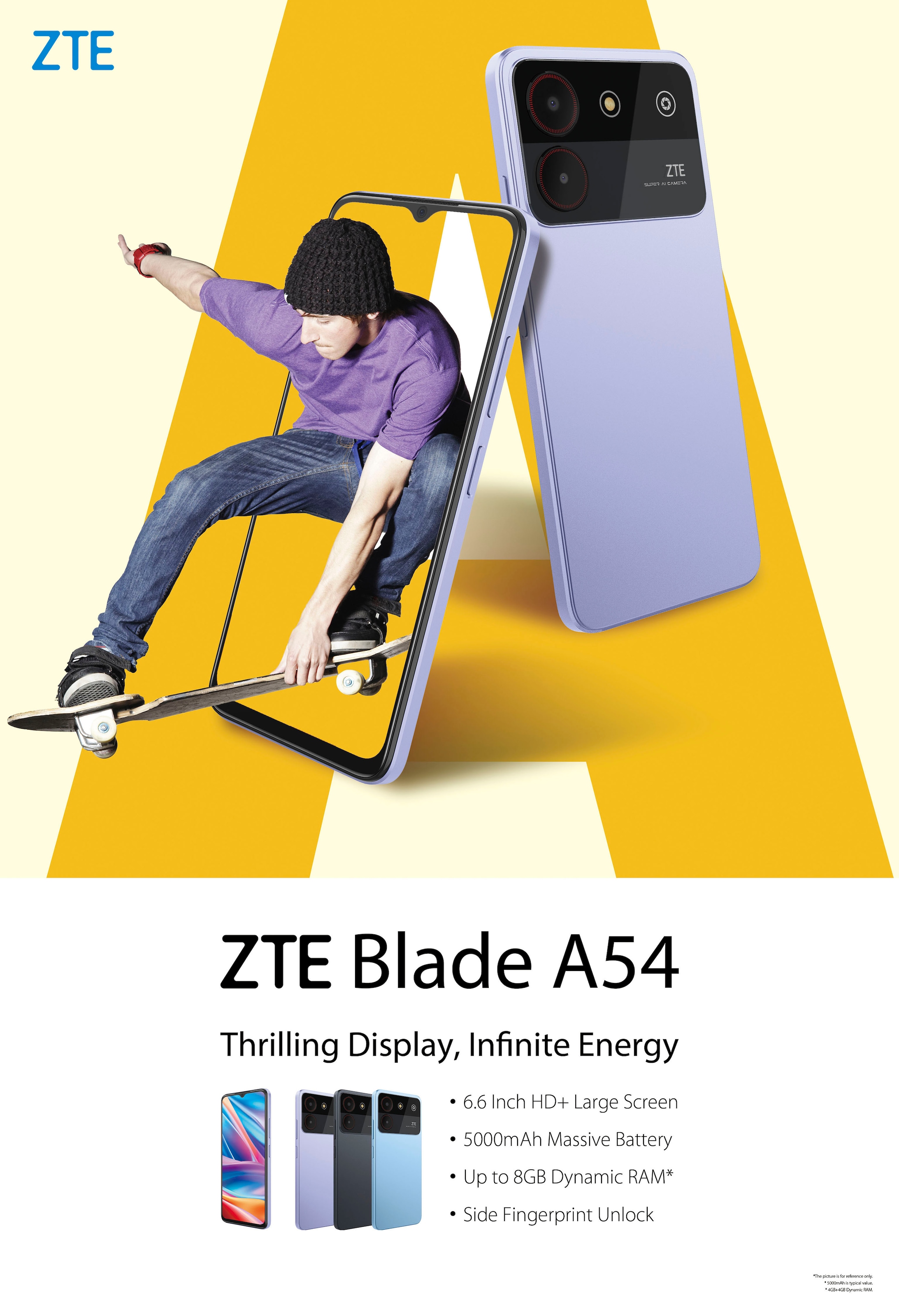ZTE Smartphone »Blade A54« grau