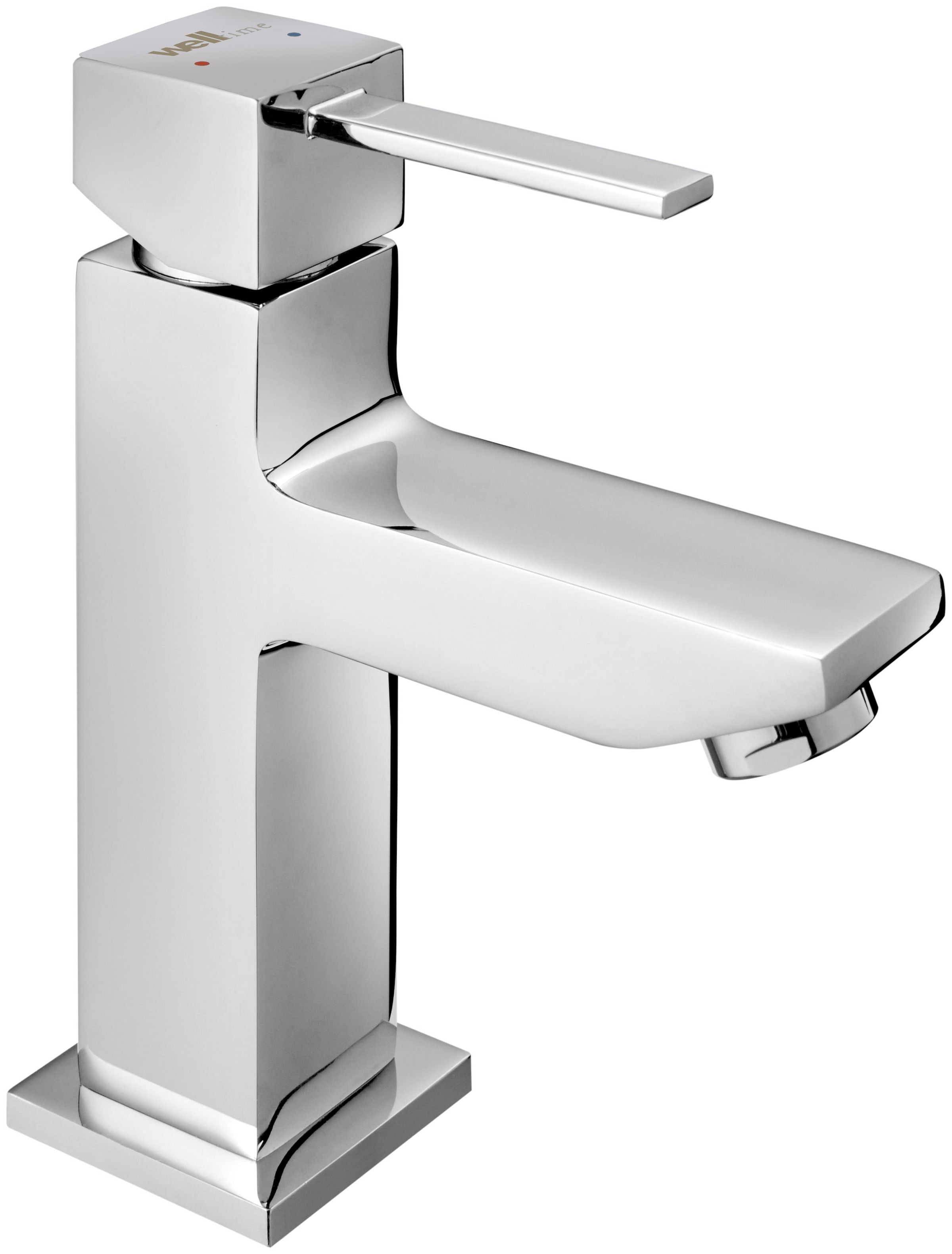 Image of welltime Waschtischarmatur "Trento, Wasserhahn" Wassersparende Eco-Click-Funktion, inkl. Pop-Up Ablaufventil