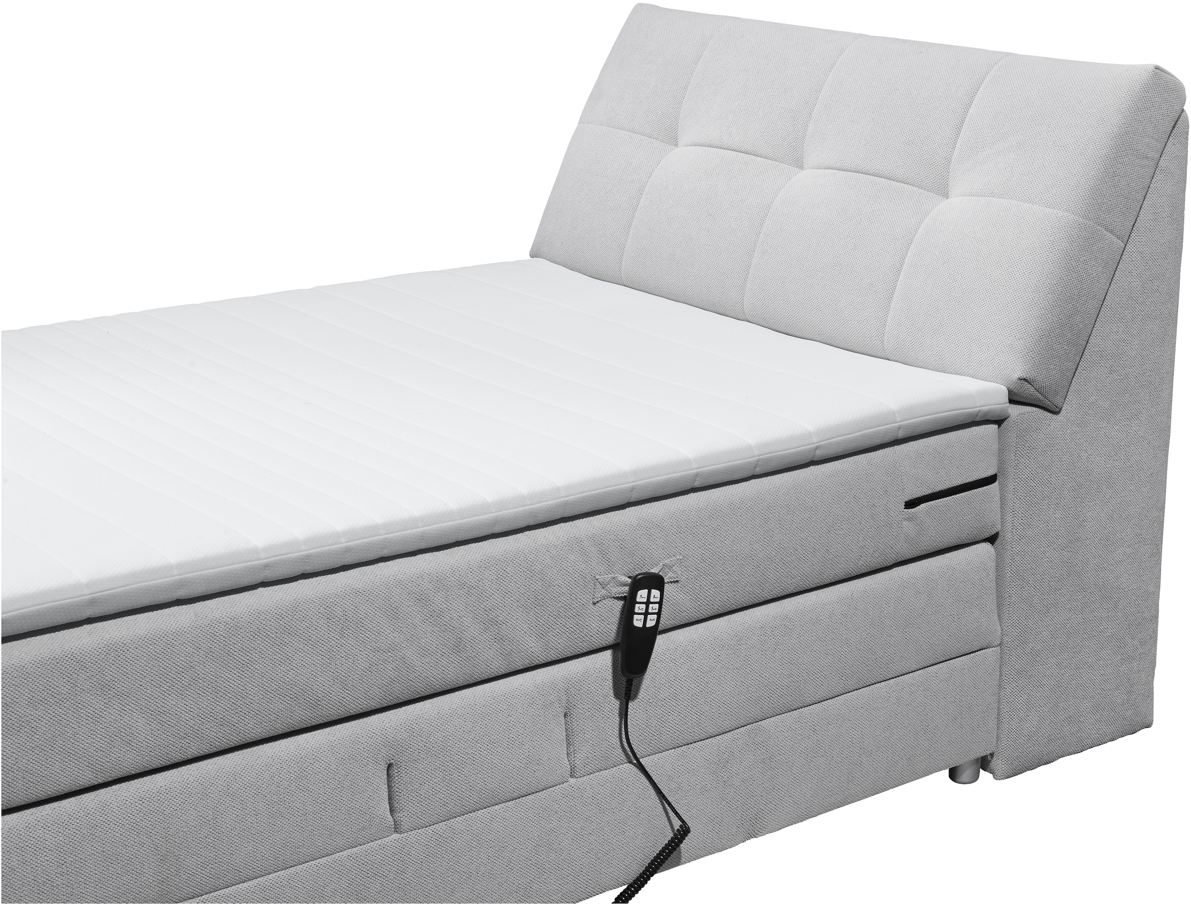 ED EXCITING DESIGN Lit boxspring »Toulouse« inkl. Motor, inkl. Stauraum im Kopfteil