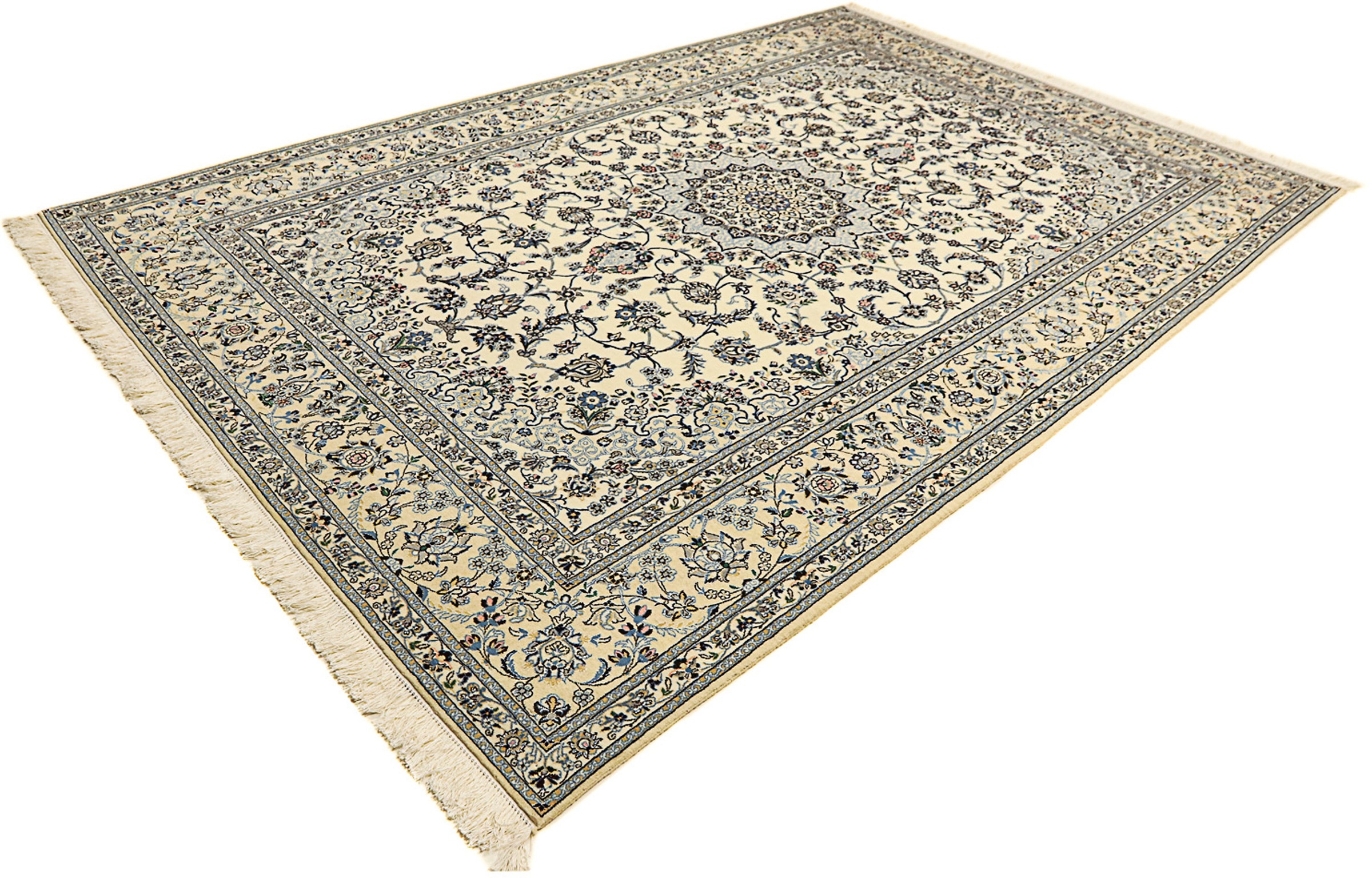 Image of morgenland Orientteppich »Perser - Nain - Premium - 307 x 205 cm - beige«, rechteckig, 6 mm Höhe, Wohnzimmer, Handgeknüpft, Einzelstück mit Zertifikat bei Ackermann Versand Schweiz