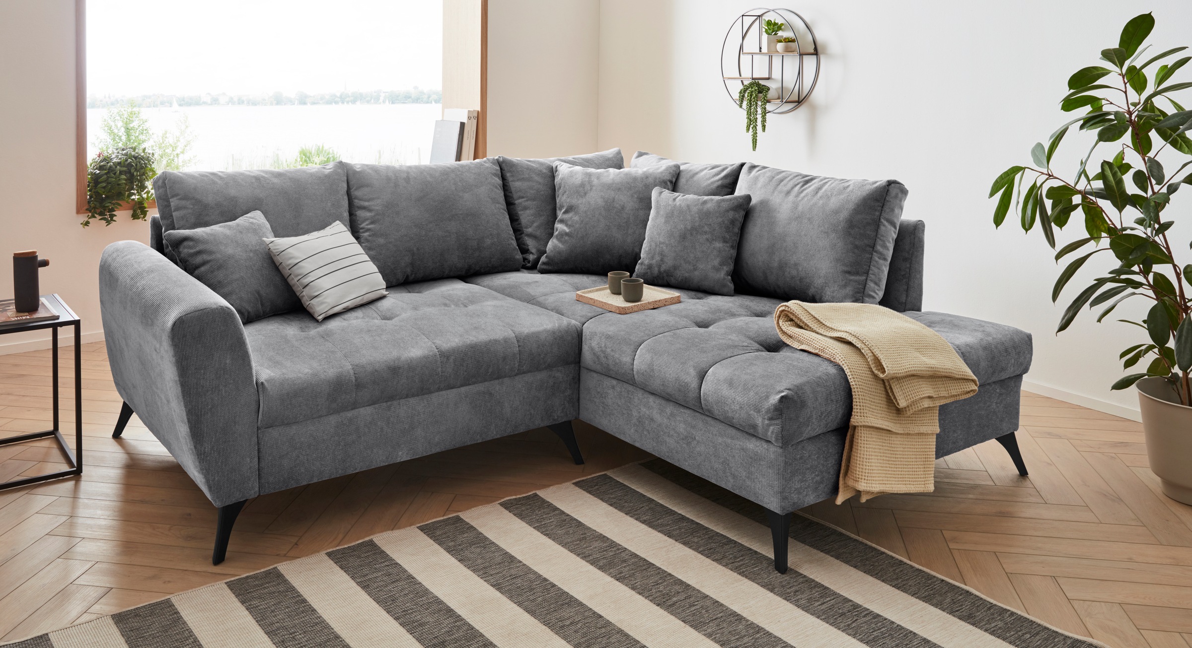 INOSIGN Ecksofa »Lörby L-Form«, Belastbarkeit bis 140kg pro Sitzplatz, auch mit Aqua clean-Bezug