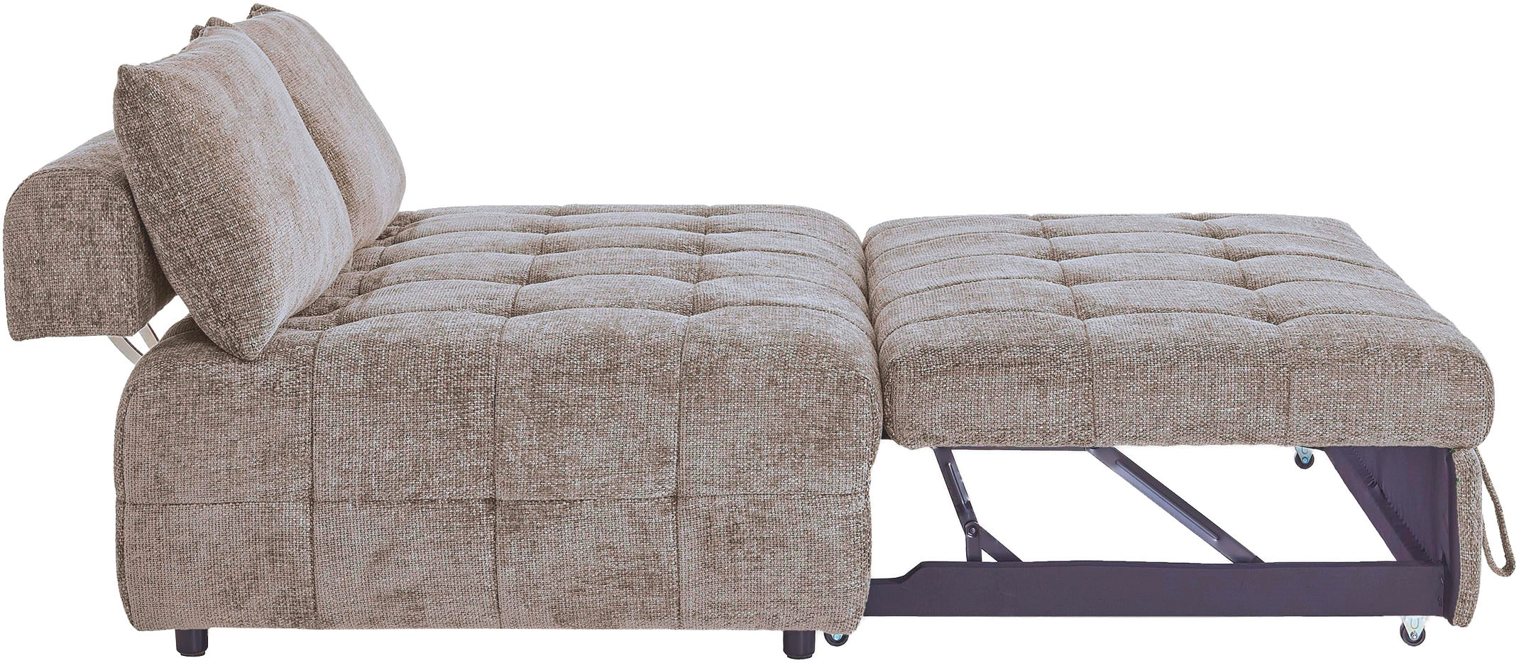 ATLANTIC home collection Canapé-lit »Kuno, B:140cm« 2-Sitzer Schlafsofa mit Sitztiefenverstellung (2x)