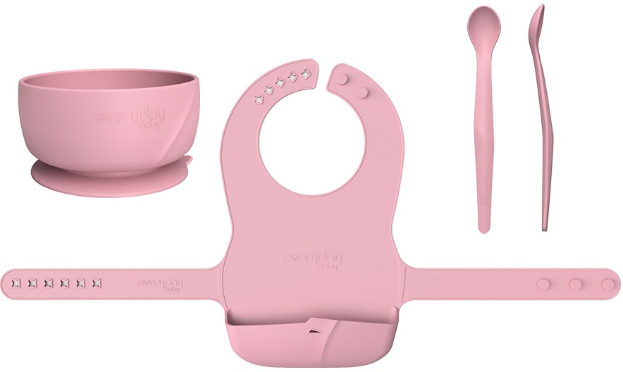 everyday baby Kindergeschirr-Set »Everyday Baby, Esslern Set mit Lätzchen«, (4 tlg.),... kaufen