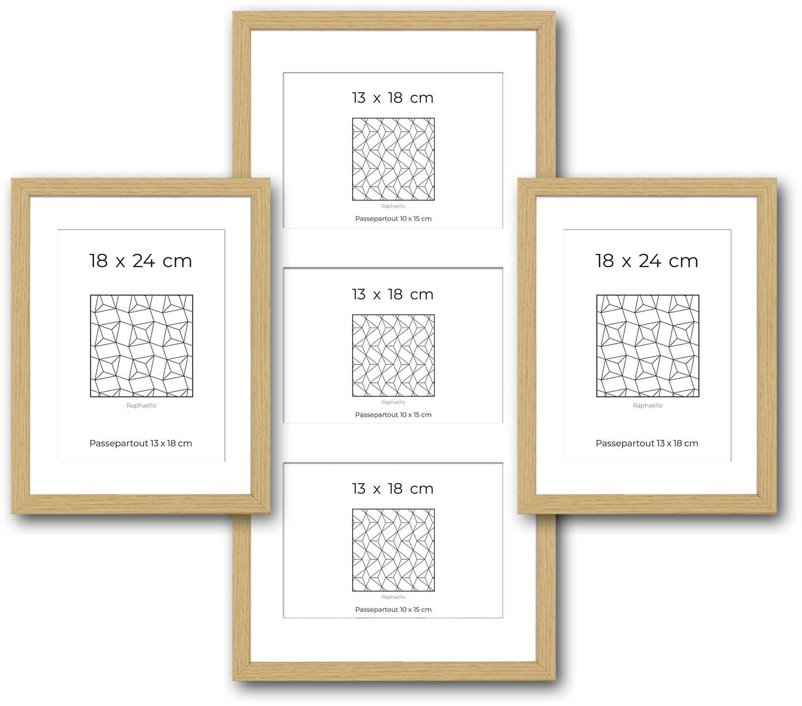 Image of RAPHAELLO Bilderrahmen »Madrid«, für 5 Bilder, (3 St.), Bilderrahmen Set bei Ackermann Versand Schweiz