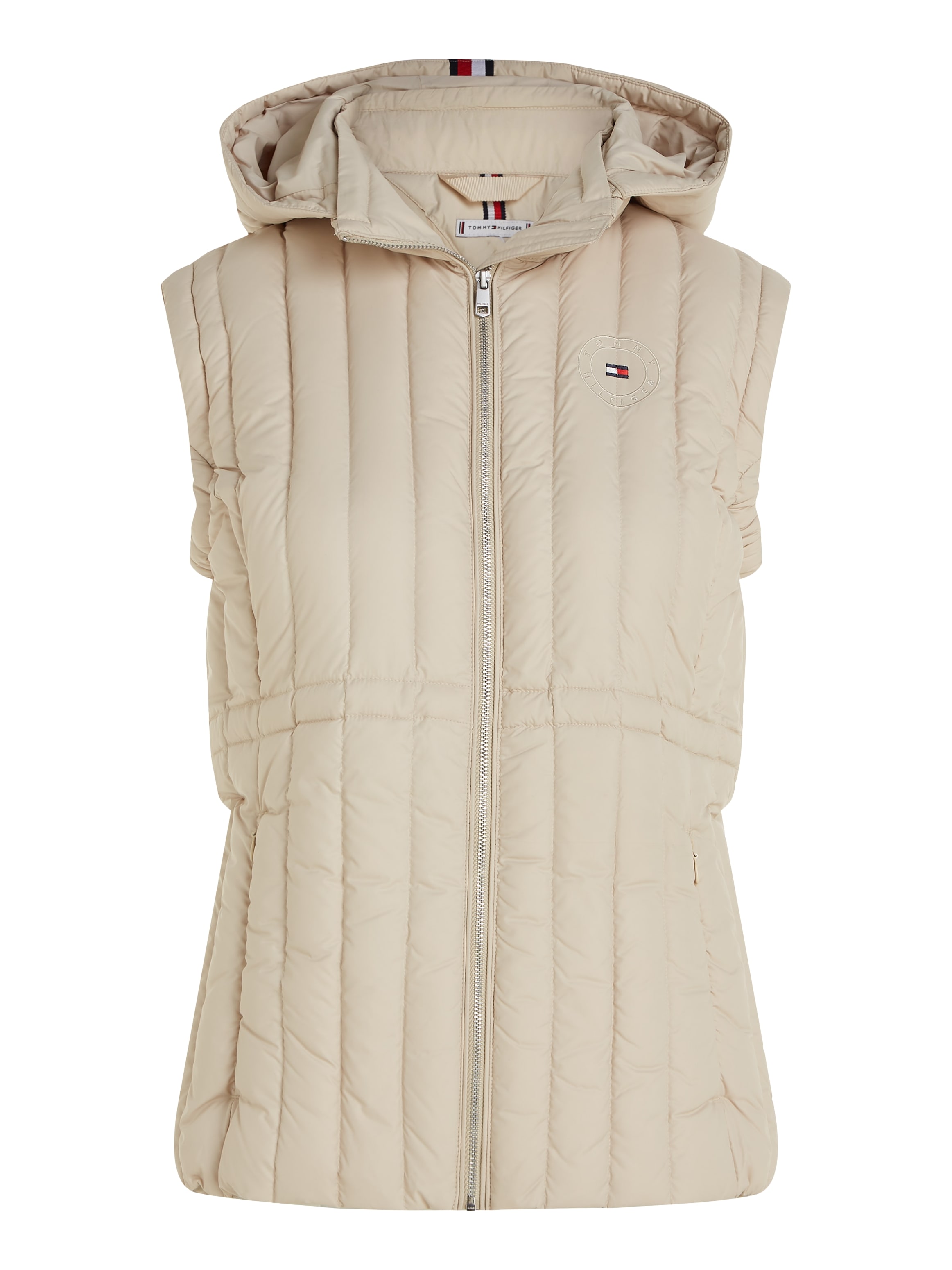 Tommy Hilfiger Daunenweste »FEMININE LW DOWN VEST«, mit Logostickerei