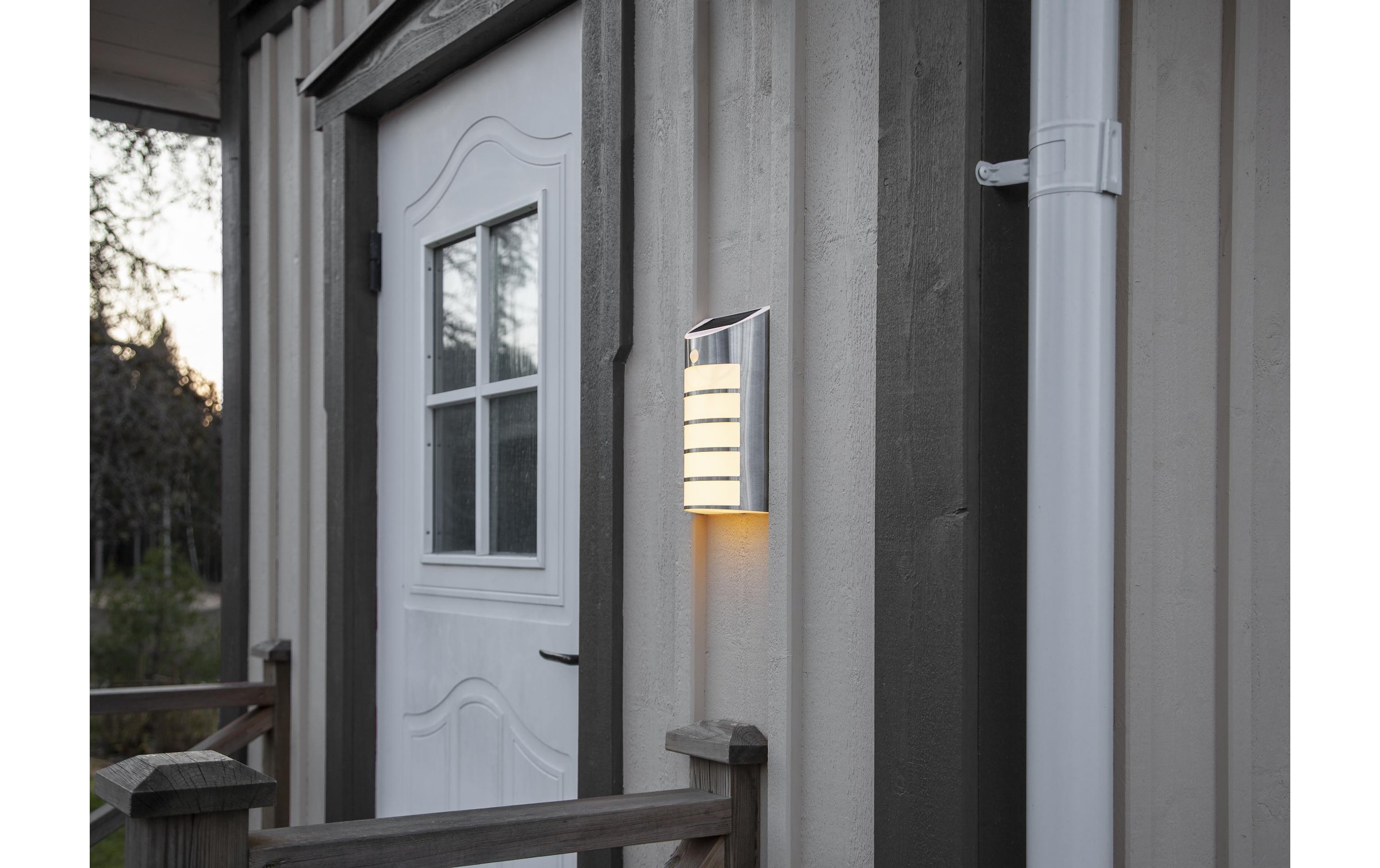 EGLO Lampe de jardin »Solarleuchte mit Sensor« 1 cuis blanc chaud