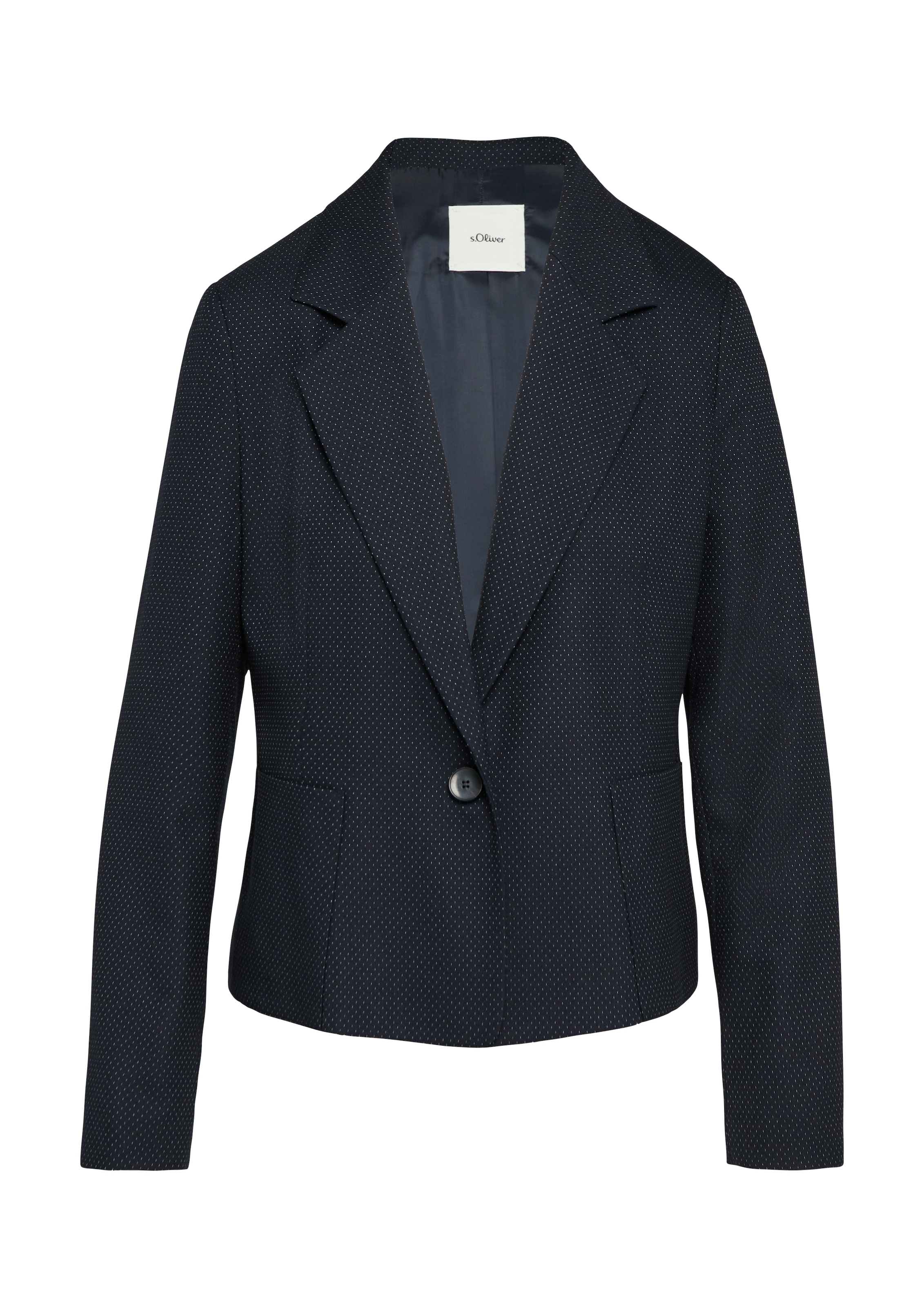 s.Oliver BLACK LABEL Jackenblazer, gepunktet, mit 1-Knopfverschluss und Taschen