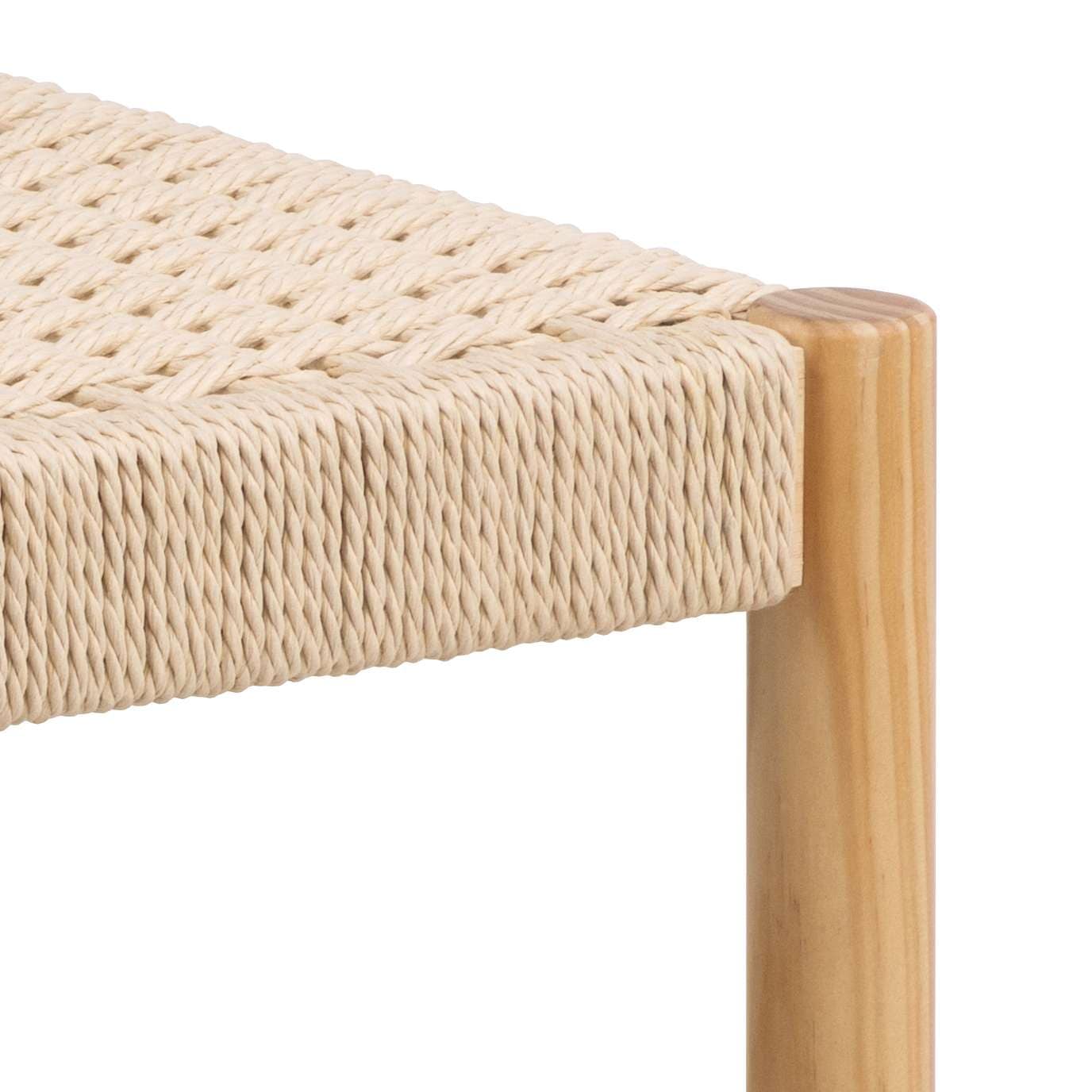 ACTONA GROUP Banc »Alvin, Sitzbank, Esszimmerbank« Banc, naturel, osier papier, avec motif tressé, 80x35x45 cm