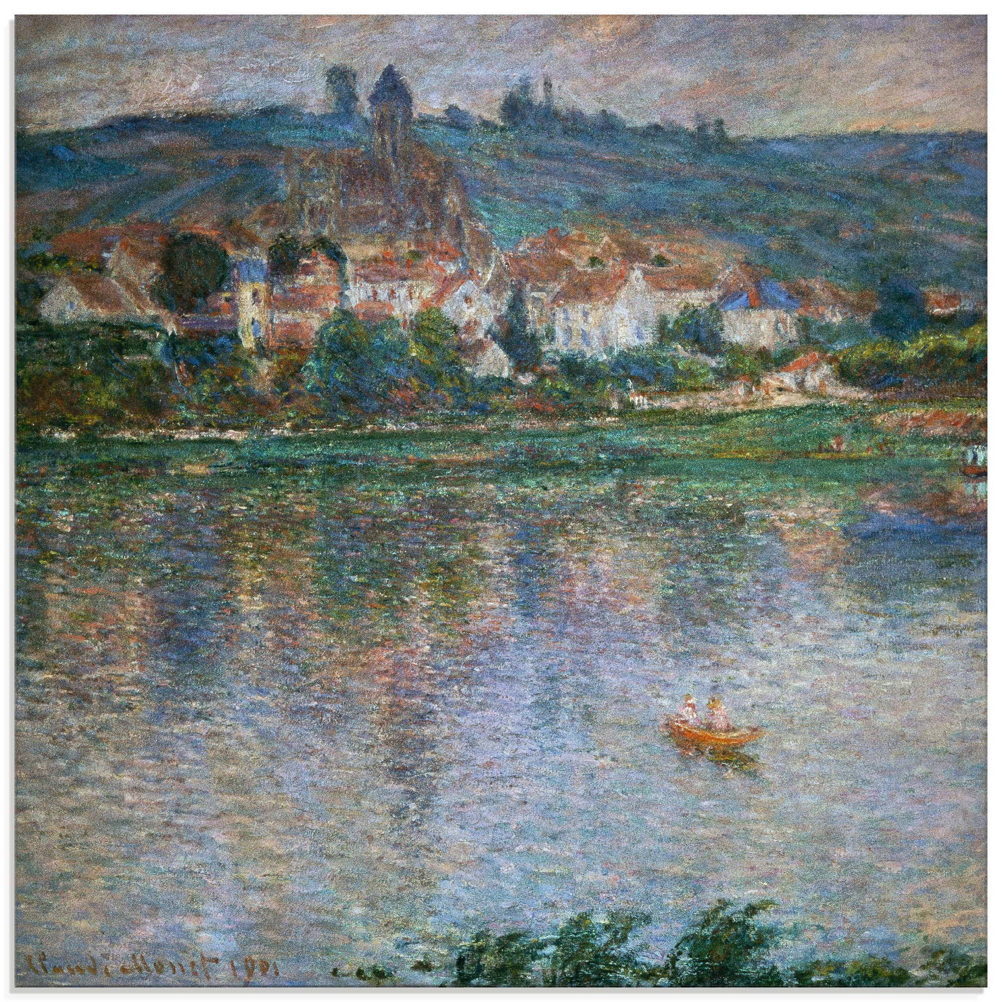 Image of Artland Glasbild »Blick über den Fluss auf Vetheuil. 1901«, Gewässer, (1 St.) bei Ackermann Versand Schweiz