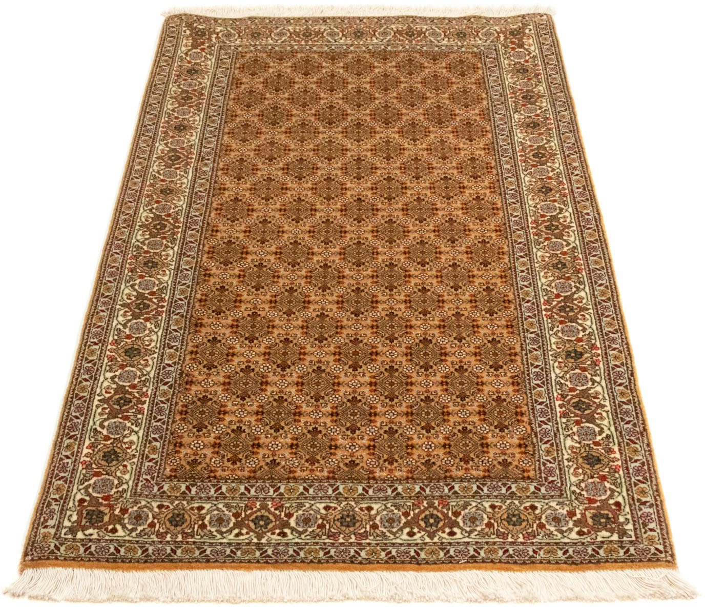 Teppich »Täbriz 50 Raj Teppich handgeknüpft terrakotta«, rechteckig, handgeknüpft