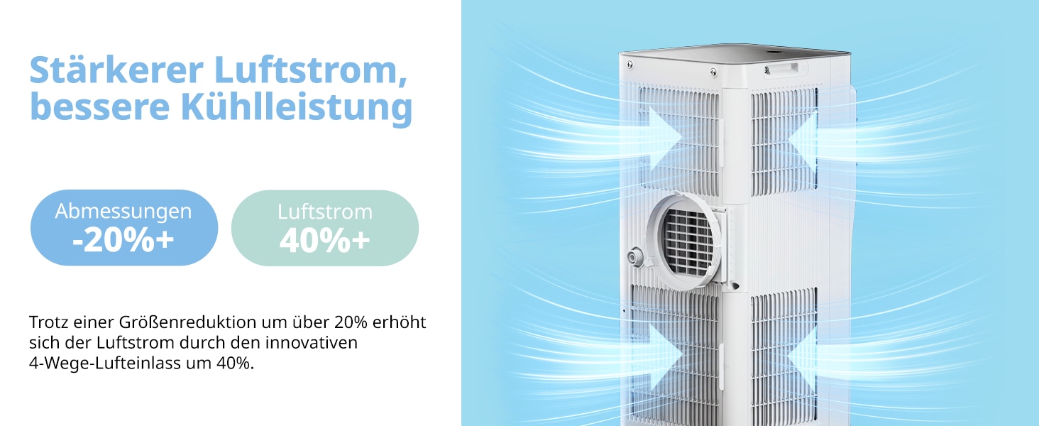 comfee Climatiseur 3 en 1 »»Easy Cool 7000« starker Luftstrom, App und Sprachsteuerung möglich« für Räume bis zu 25 m², mit Temperatursensor