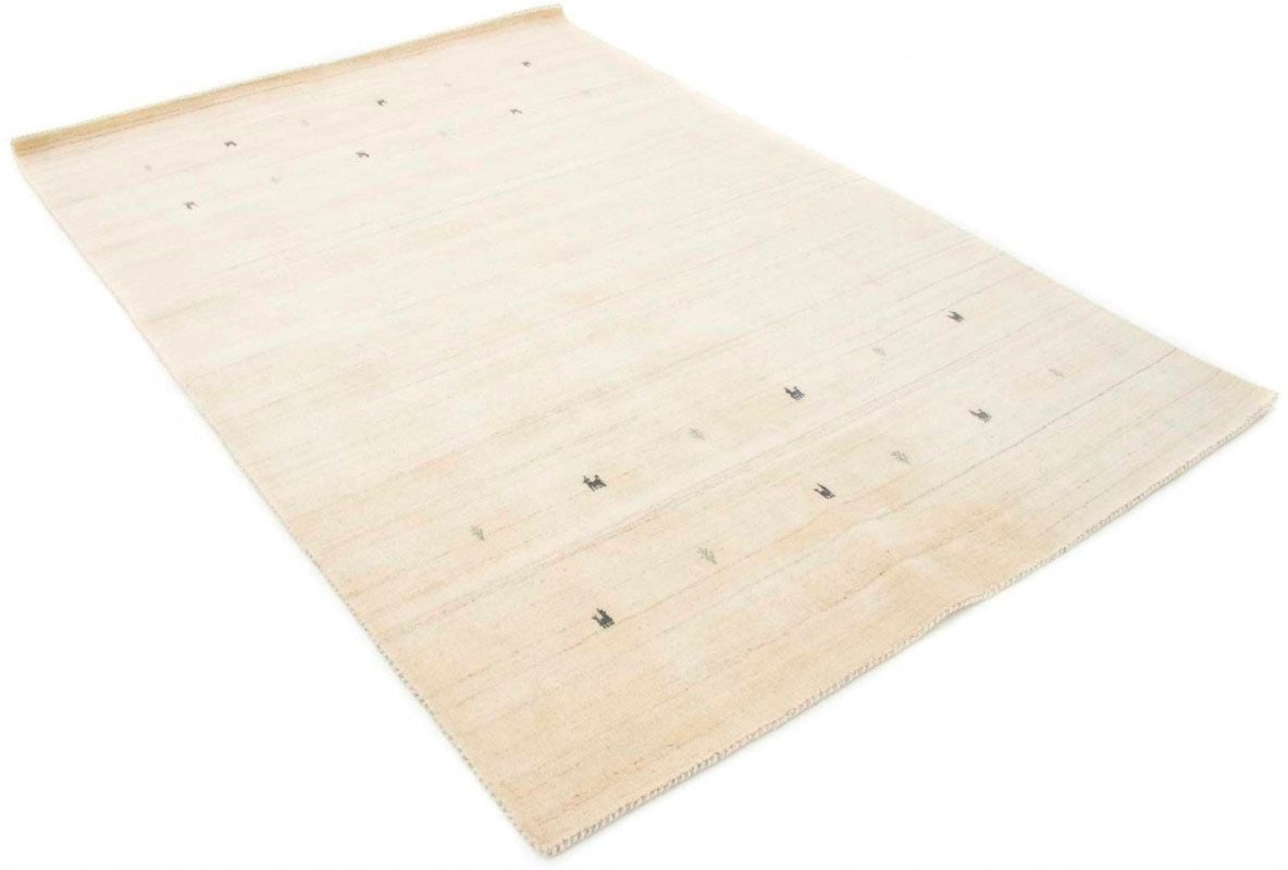 carpetfine Wollteppich »Gabbeh Uni, auch als Läufer erhältlich«, rechteckig, 15 mm Höhe, reine Wolle, handgewebt, Gabbeh Loom Tiermotiv, grosse Farbauswahl