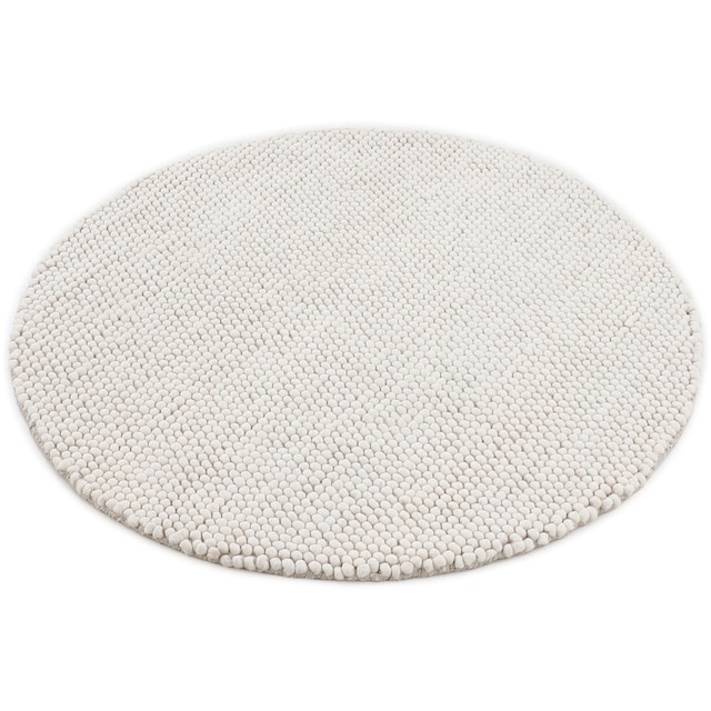 carpetfine Teppich »Calo«, rund, Handweb Teppich, Uni-Farben, meliert,  handgewebt, 70% Wolle acheter confortablement