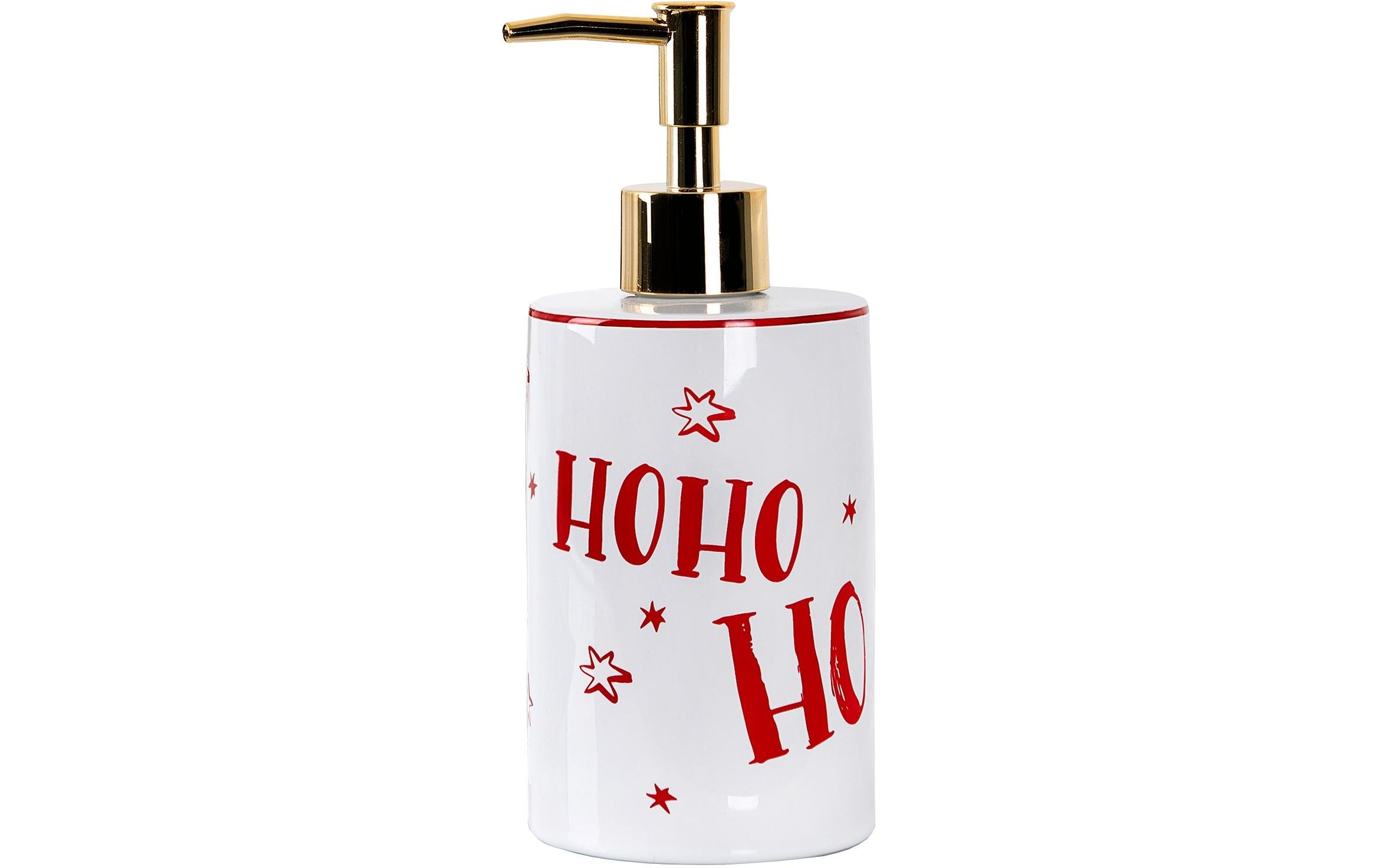 Seifenspender »«Hoho Ho» 400 ml, Rot/Goldfarben/Weiss«