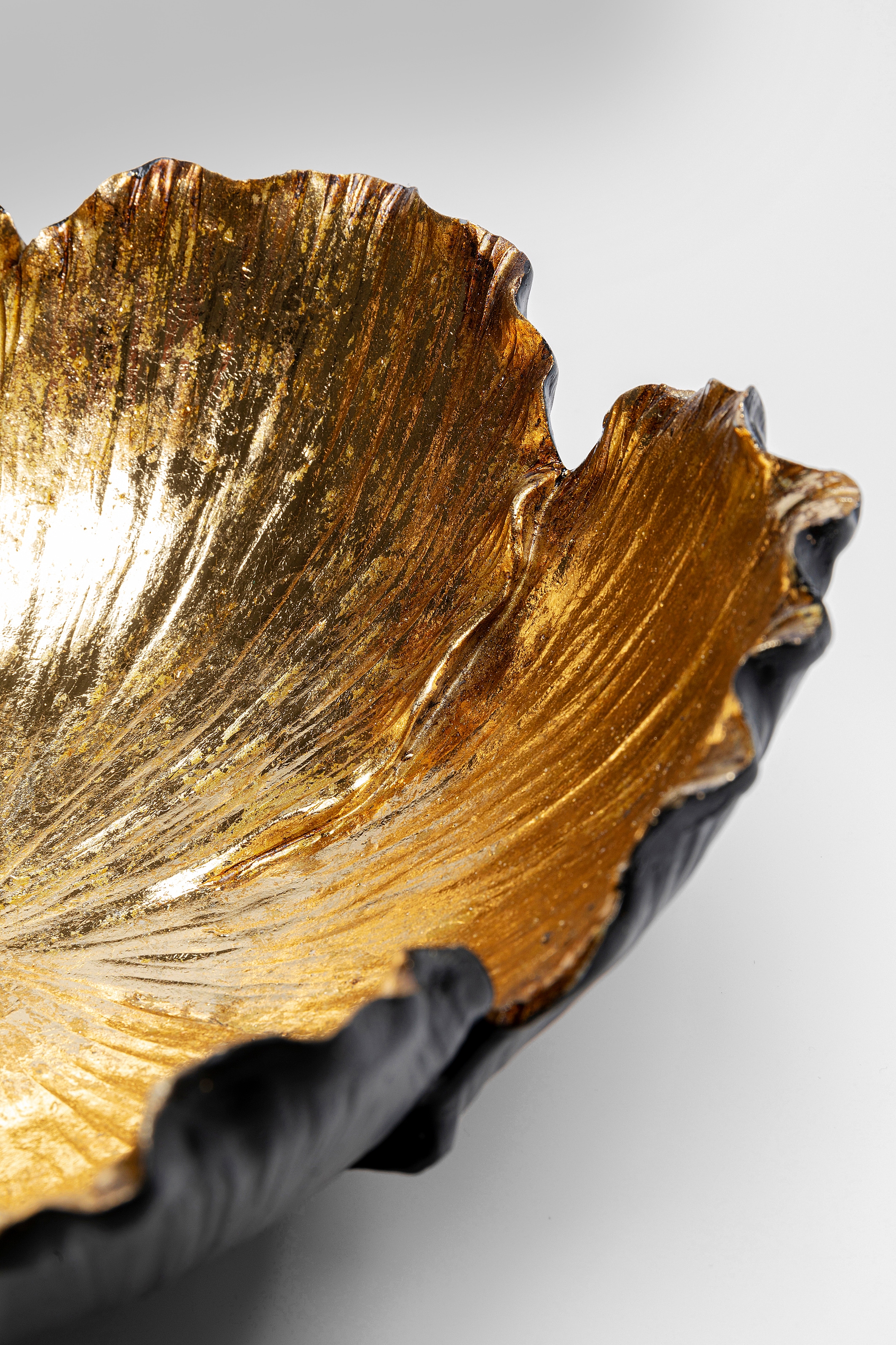 Kare Design Bol »Flower Bloom Schwarz Gold« aus polyresin (pierre artificielle) aus foliertem Polyresin