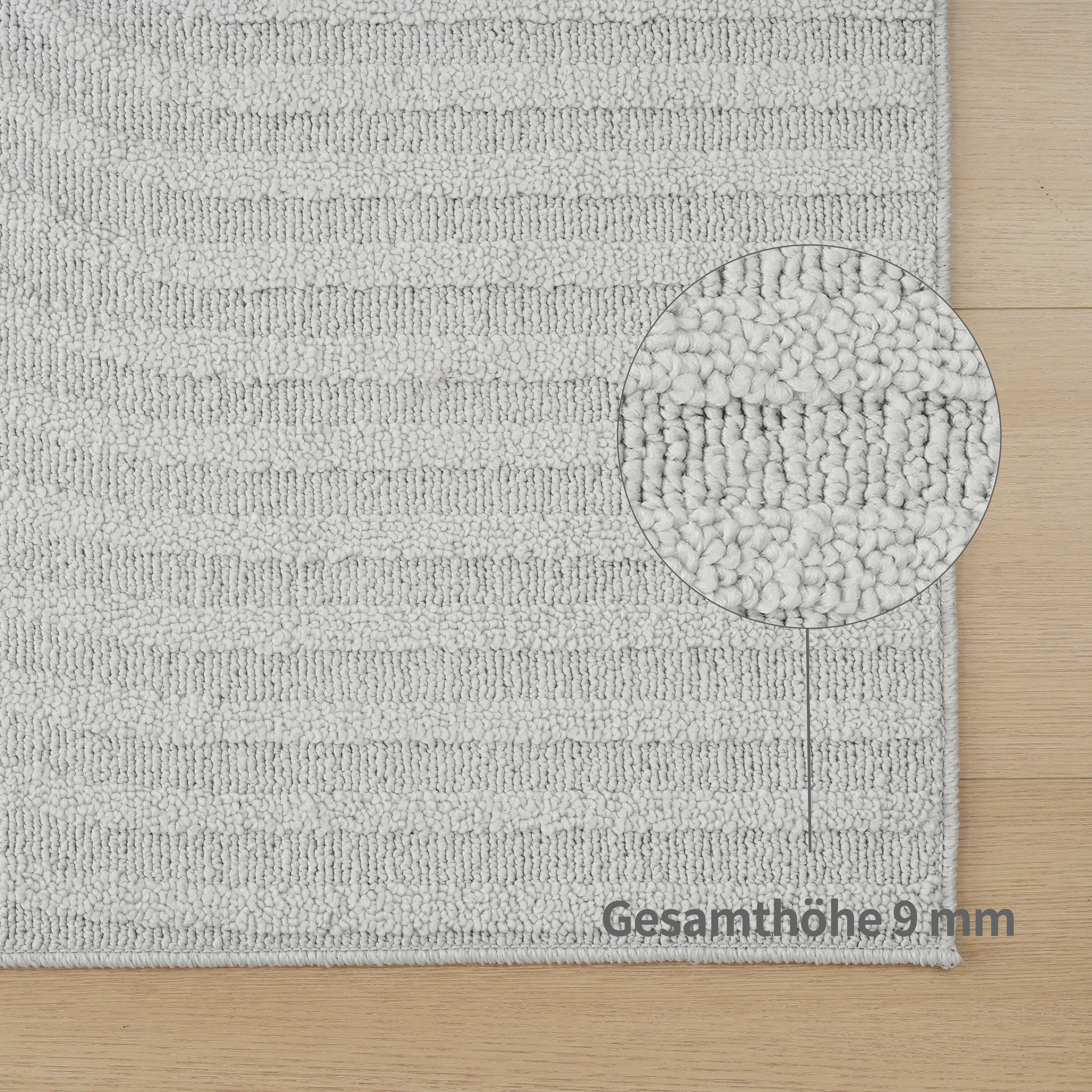 GOODproduct Tapis »Jola, In- und Outdoor geeignet, Hoch-Tief-Design, Scandi« Rectangulaire 9 mm Höhe structure haut-bas, zen, résistant aux intempéries et aux UV, balcon, camping
