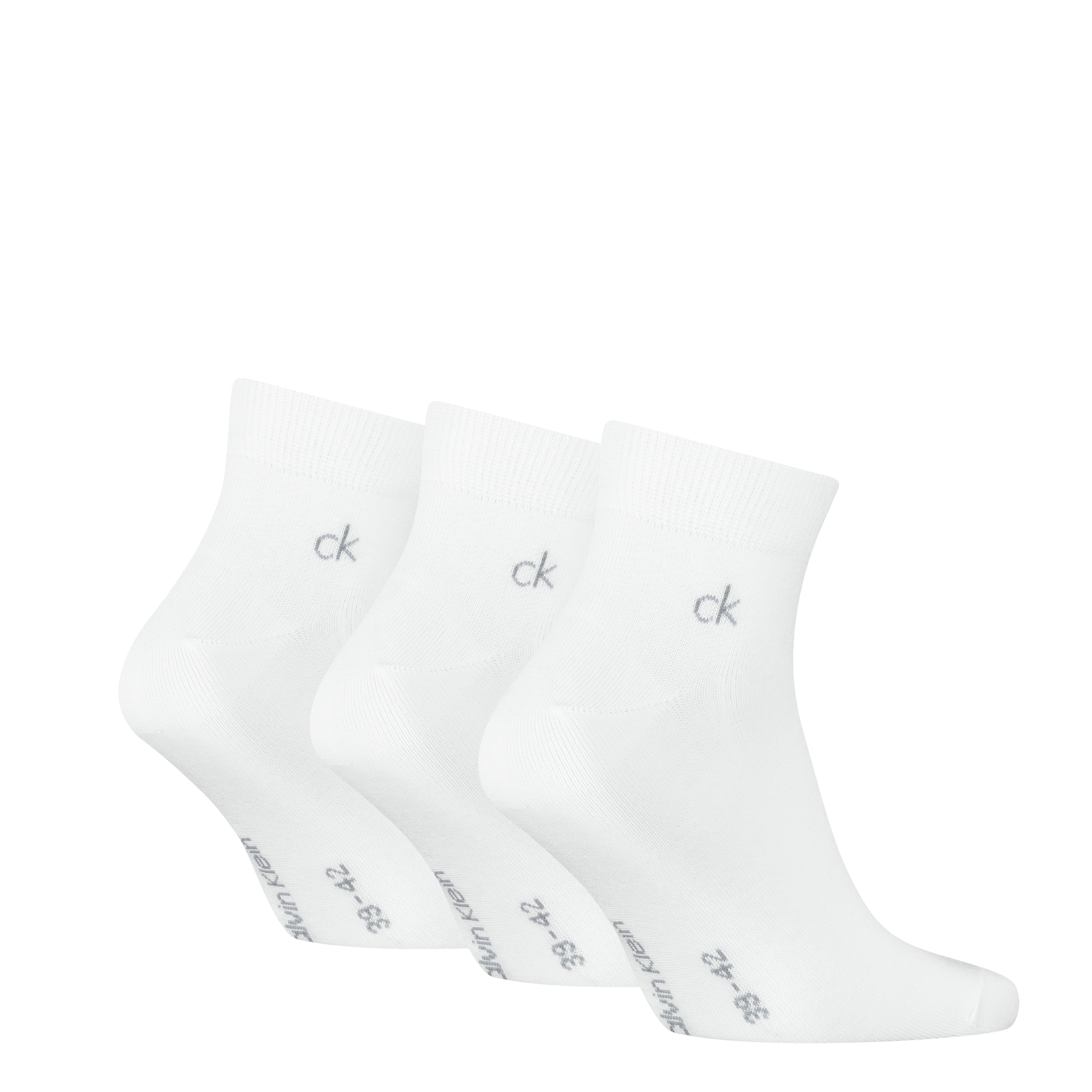 Calvin Klein Chaussettes courtes »CK MEN QUARTER« 3 paires,  bord-côte, mélange coton, élastique