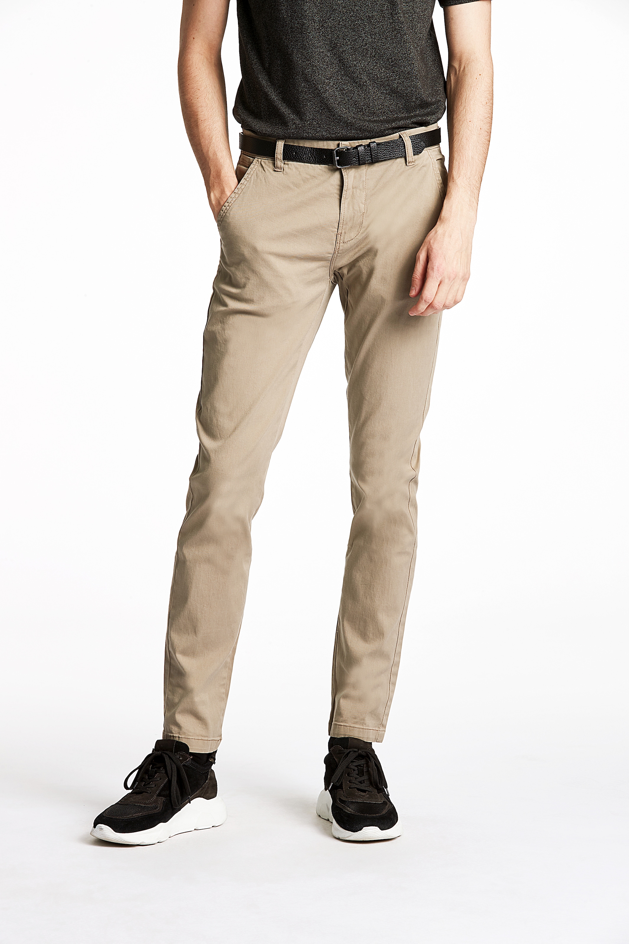 Image of LINDBERGH Chinohose mit Gürtel und Stretch