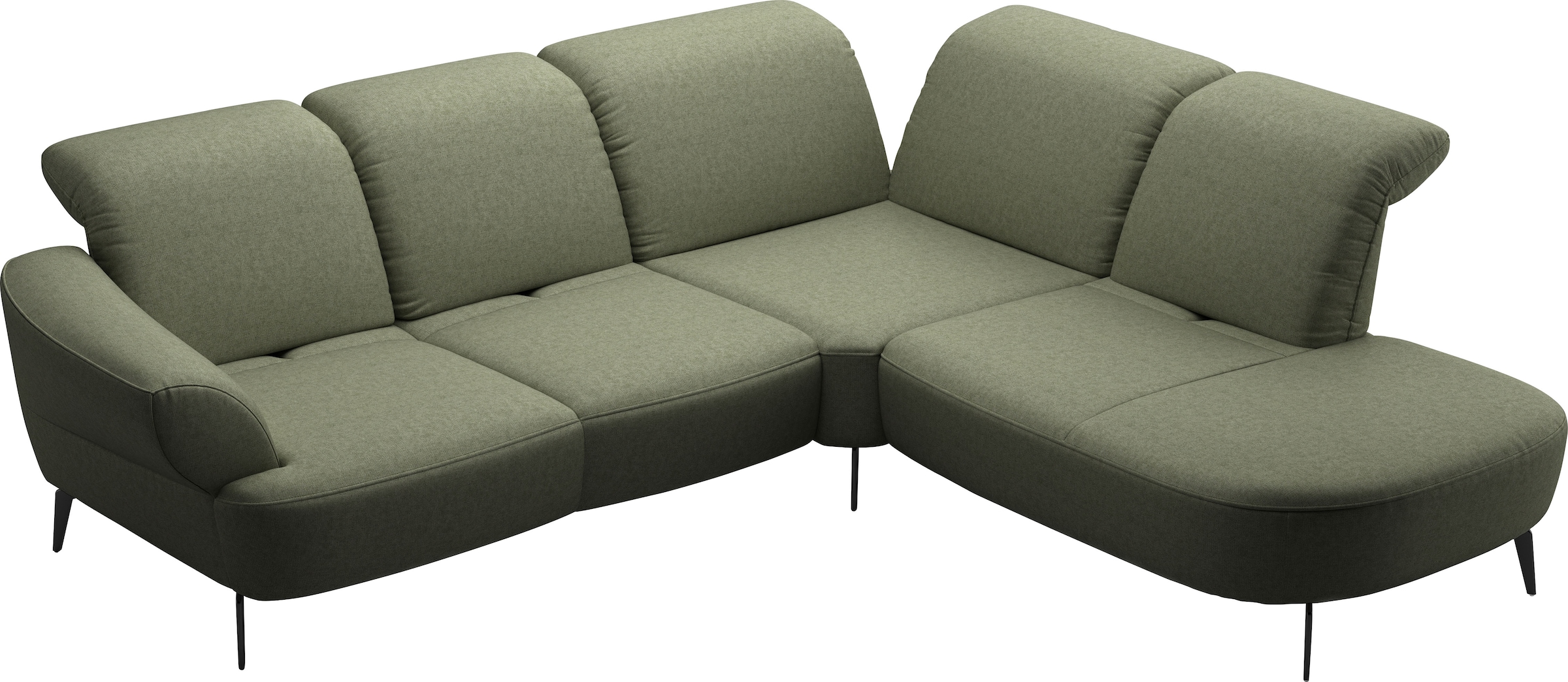 sit&more Canapé d'angle »Dance, L-Form, inkl. Sitztiefenverstellung« inkl. Click&Seat, optional mit Kopfteilverstellung