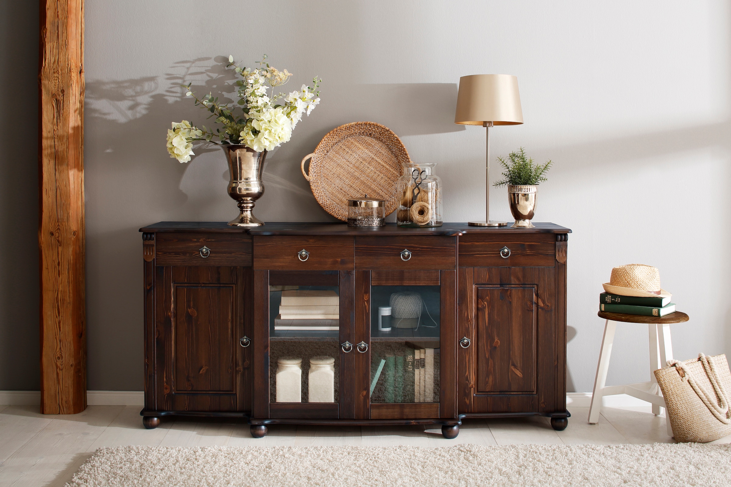 Image of Home affaire Sideboard »Ferrera«, aus massiver Kiefer bei Ackermann Versand Schweiz