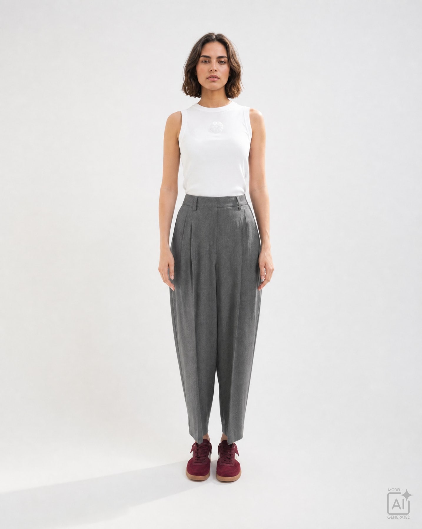 Image of Smith & Soul Bügelfaltenhose mit hoher Taille, weiche Haptik
