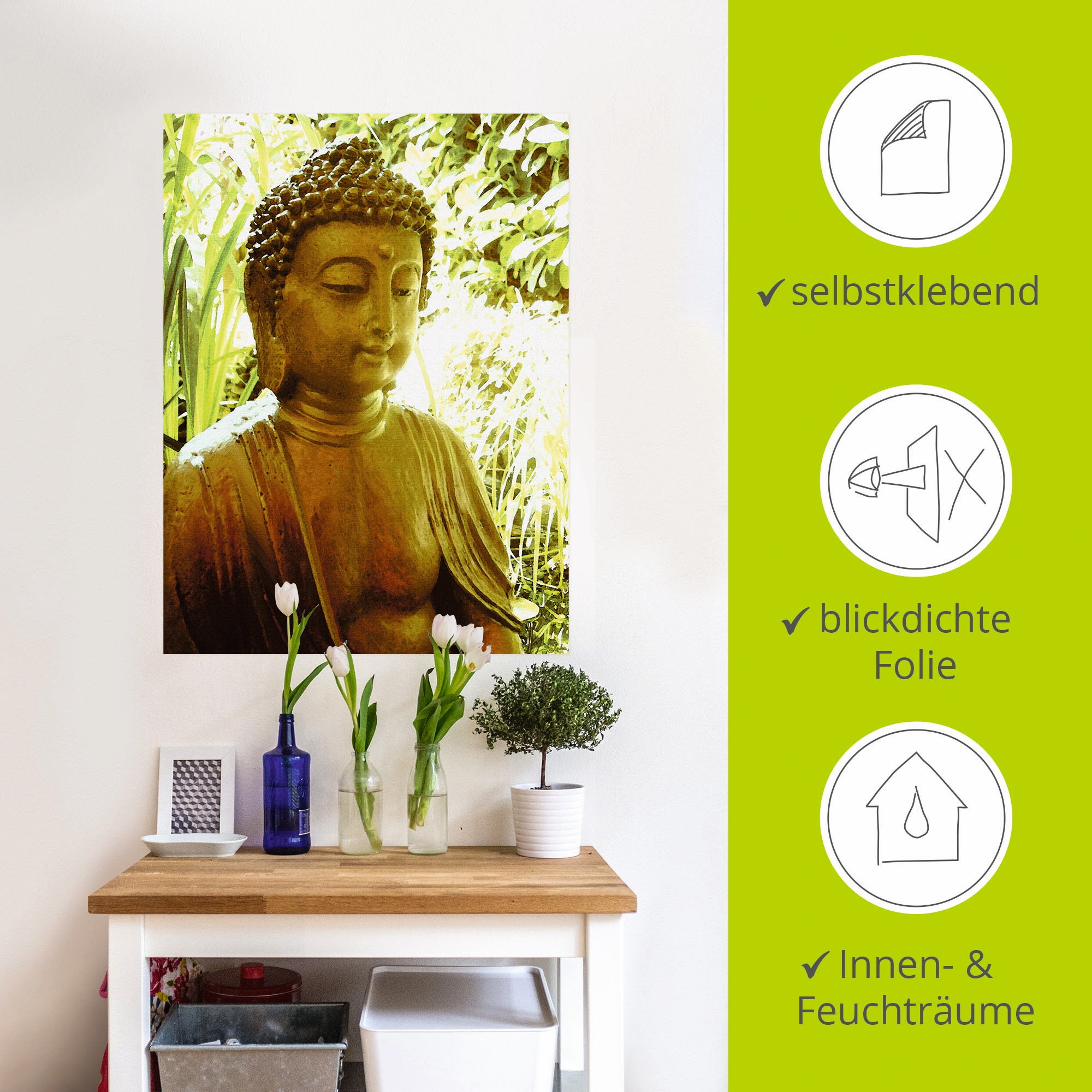 Artland Wandbild »Die Seele von Buddha«, Religion, (1 St.), als Leinwandbild, Poster, Wandaufkleber in verschied. Grössen