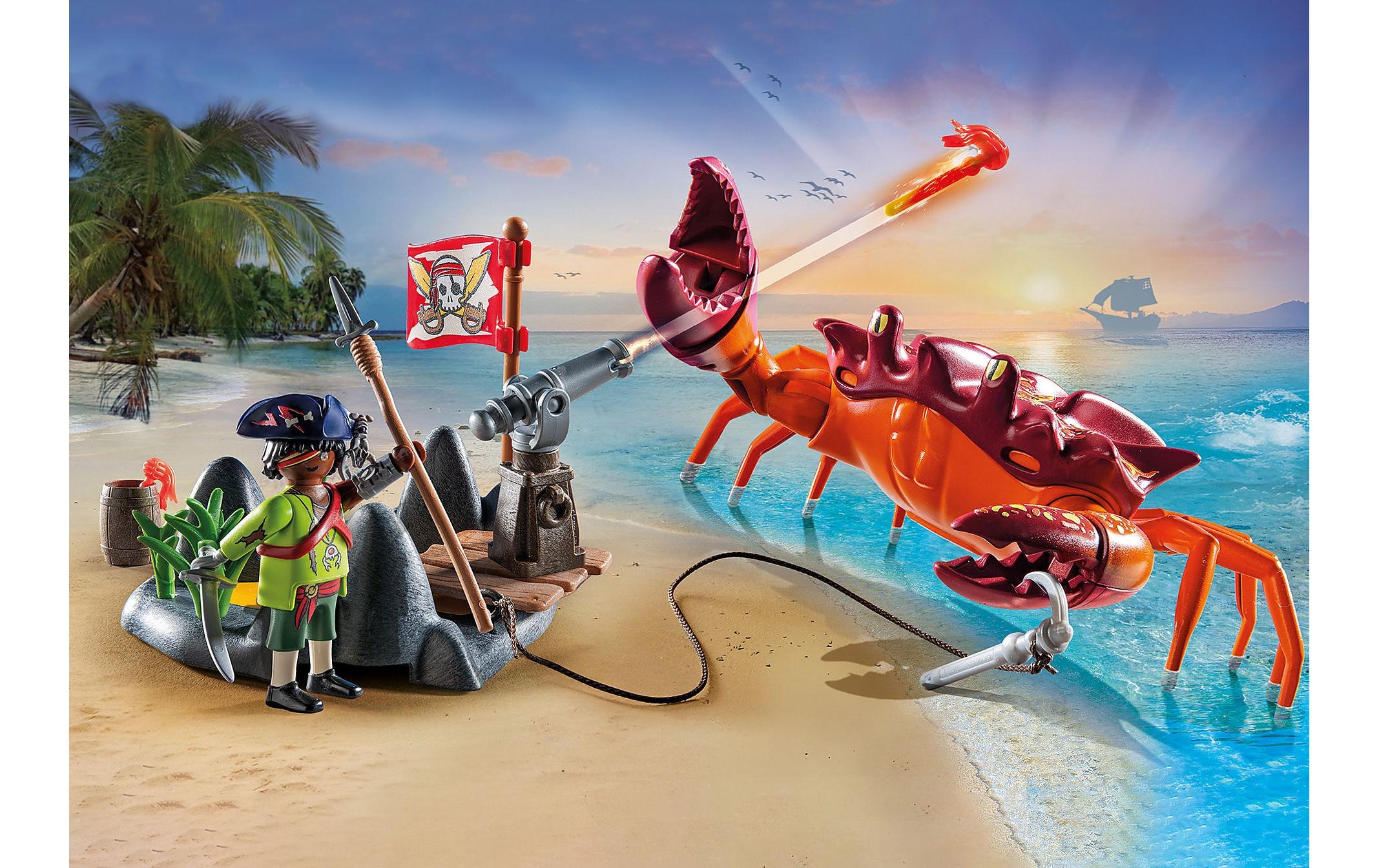 Playmobil® Spielbausteine »Pirates Kampf gegen die Riesenkrabbe 71532«, (26 St.)