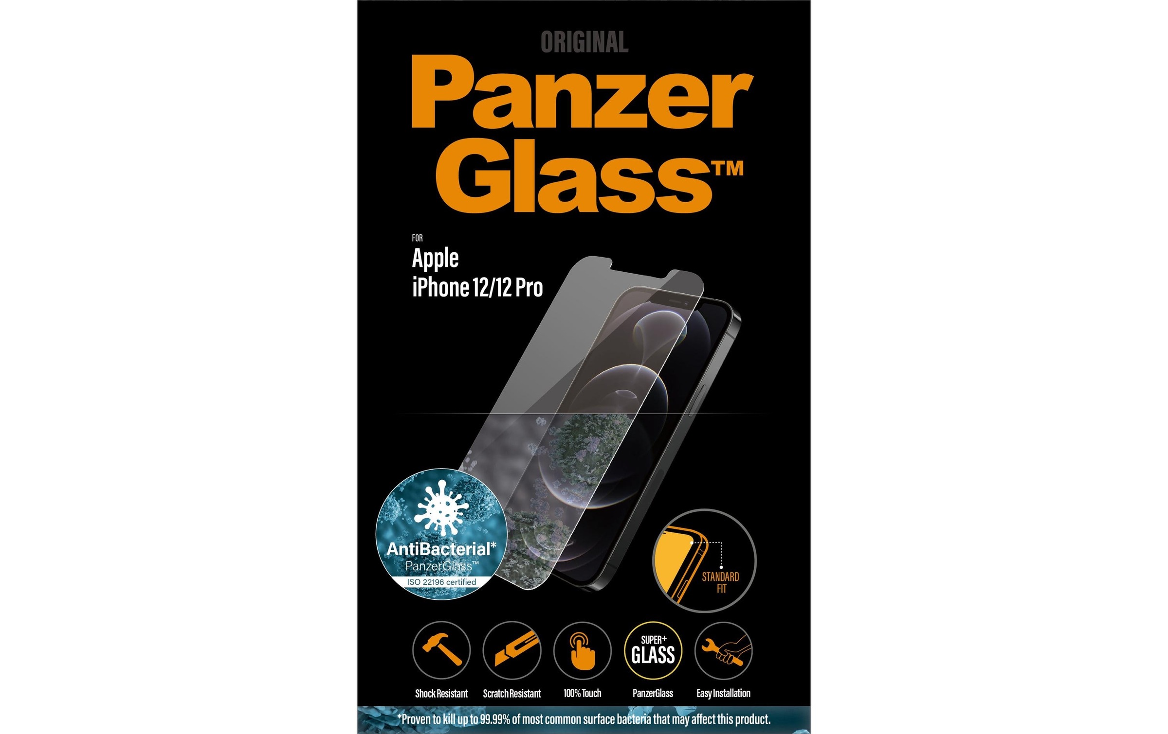 Image of PanzerGlass Displayschutzglas »Displayschutz Standard«, für iPhone 12, iPhone 12 Pro, Nicht 100% bis an den Rand deckend bei Ackermann Versand Schweiz