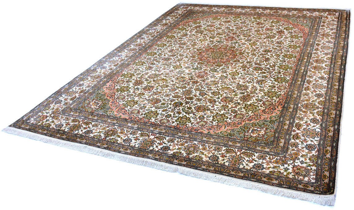 Image of Kayoom Seidenteppich »Kashan 12013«, rechteckig, 10 mm Höhe, Einzelstück mit Zertifikat, Wohnzimmer bei Ackermann Versand Schweiz