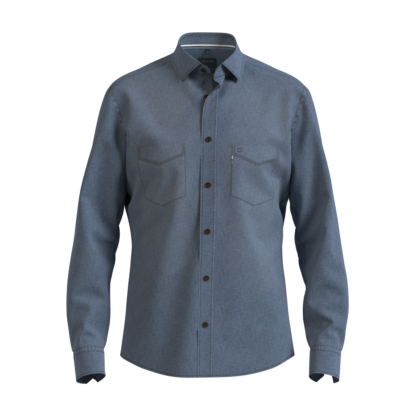 OLYMP Chemise en jean »Casual Kentkragen« Modern Fit, Kentkragen