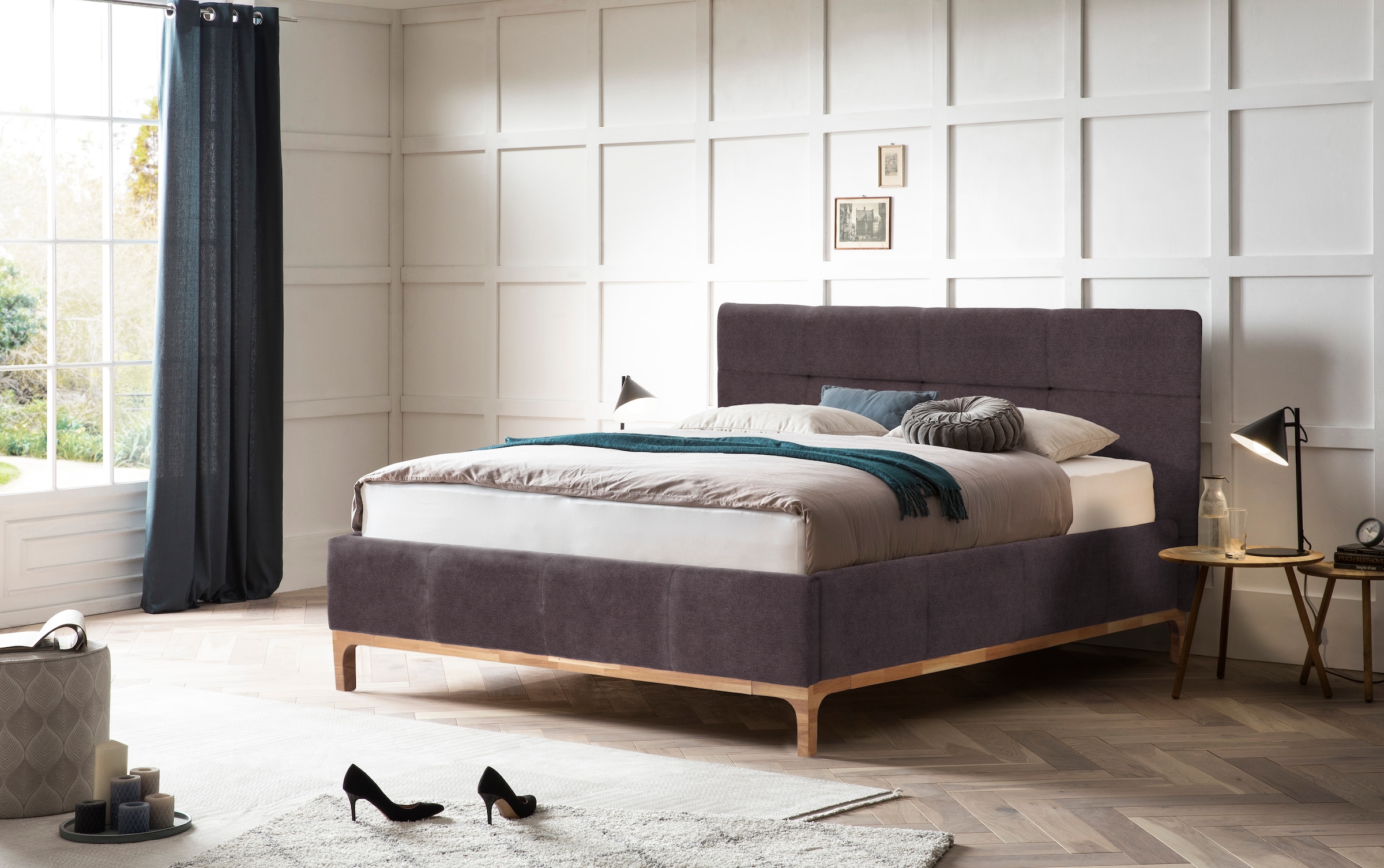 Home affaire Polsterbett »Noan« Bettkasten, Lattenrahmen mit Gasdruckfedern, auch mit 7-Zonen-Matratze